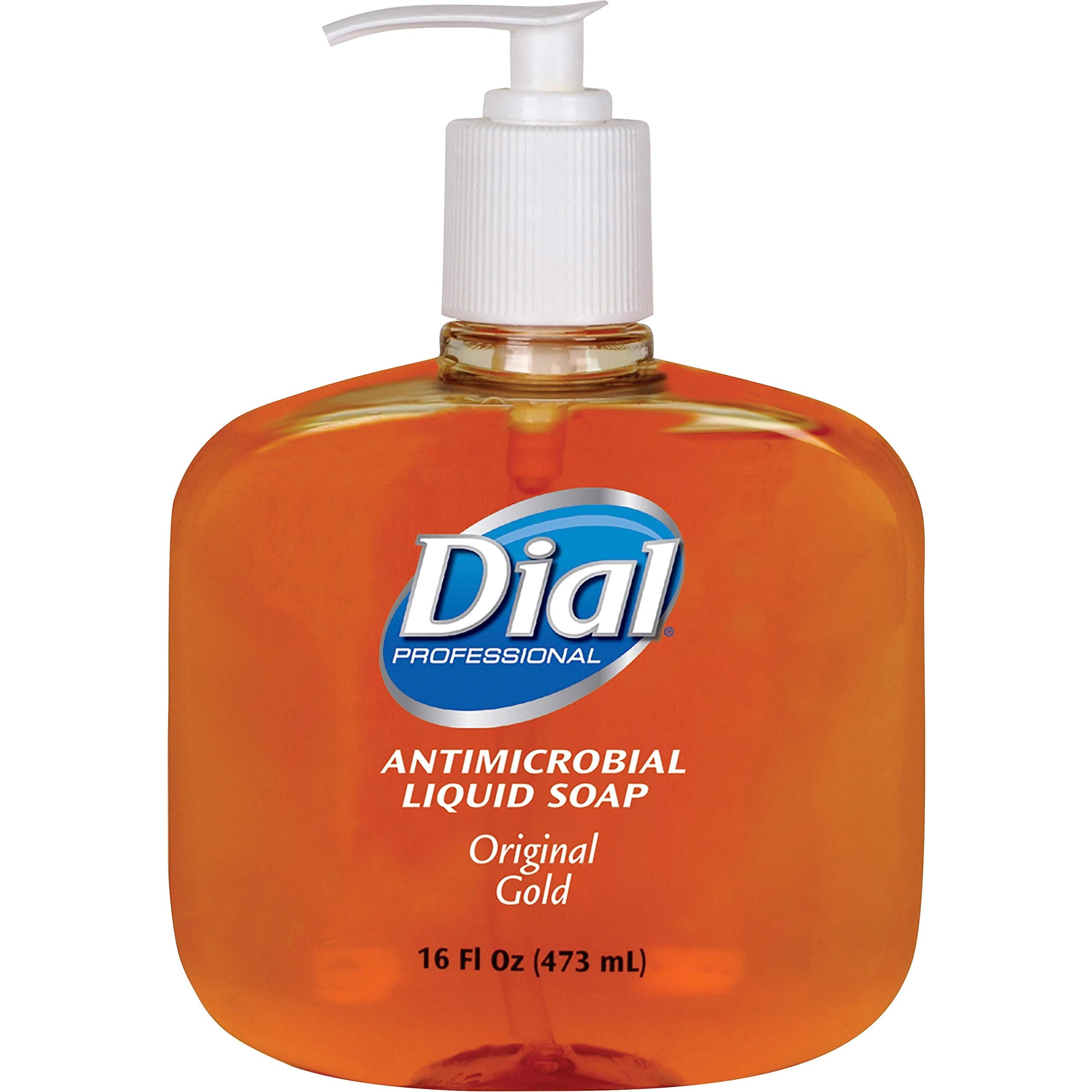 Dial Professional Gold Antibacterial Liquid Hand Soap 16 OZ Pump Bottle (Pack of 12)