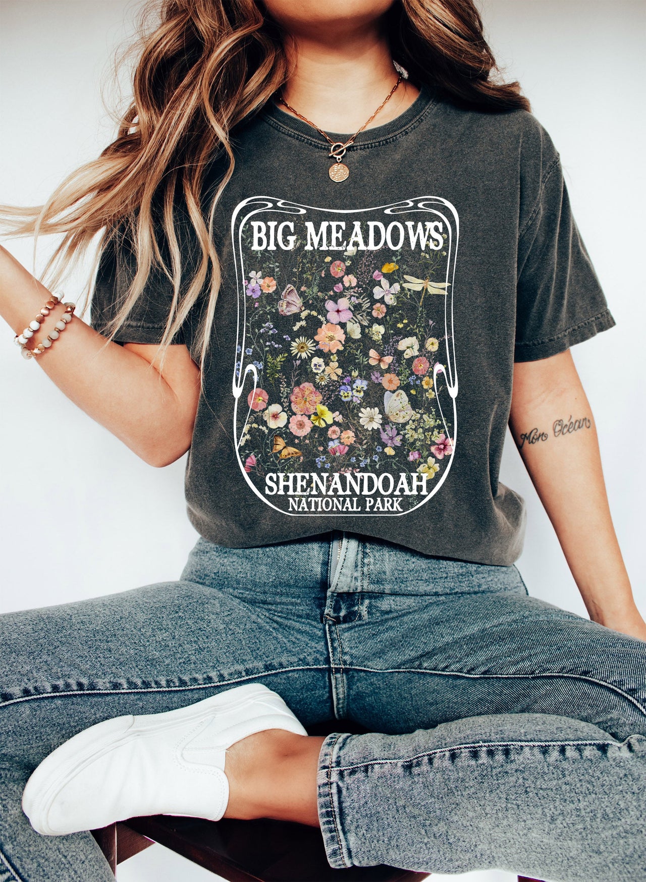 Big Meadows Shenandoah National Park Landscape Scene Forest Trails Sunrise Comfort Colors Tee