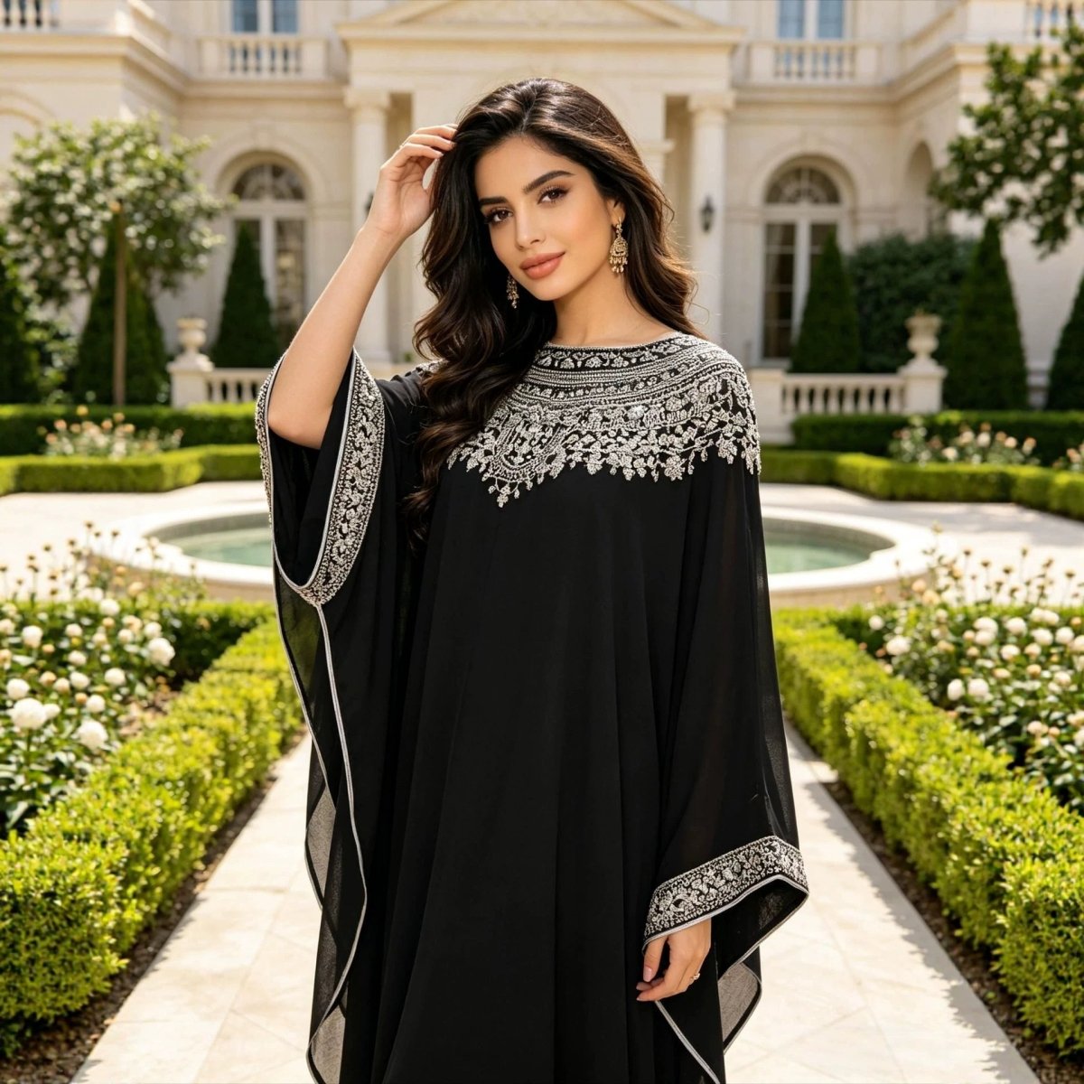 Black Batwing Abaya Gown(MA439)
