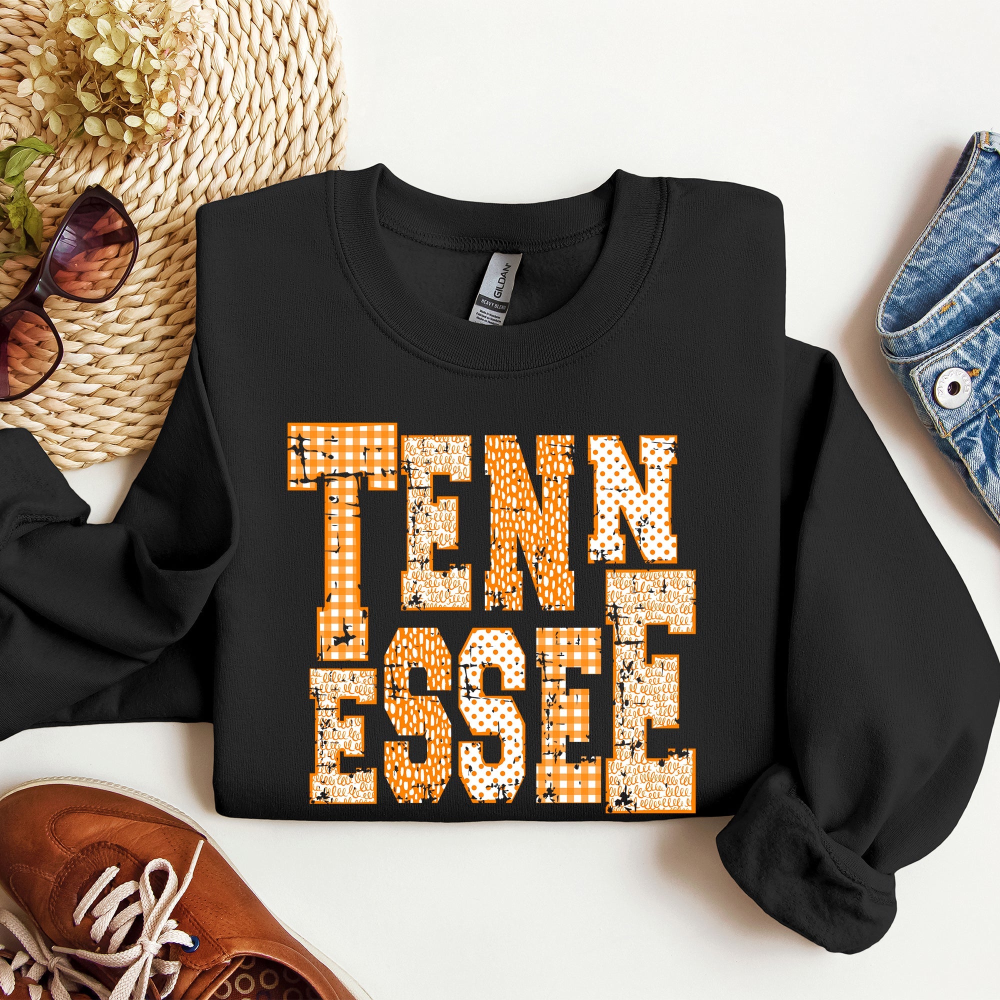 Tennessee Spirit Volunteers Smokey Vols Graphic Heritage Edition Vintage Inspired Soft Fleece Sweatshirt