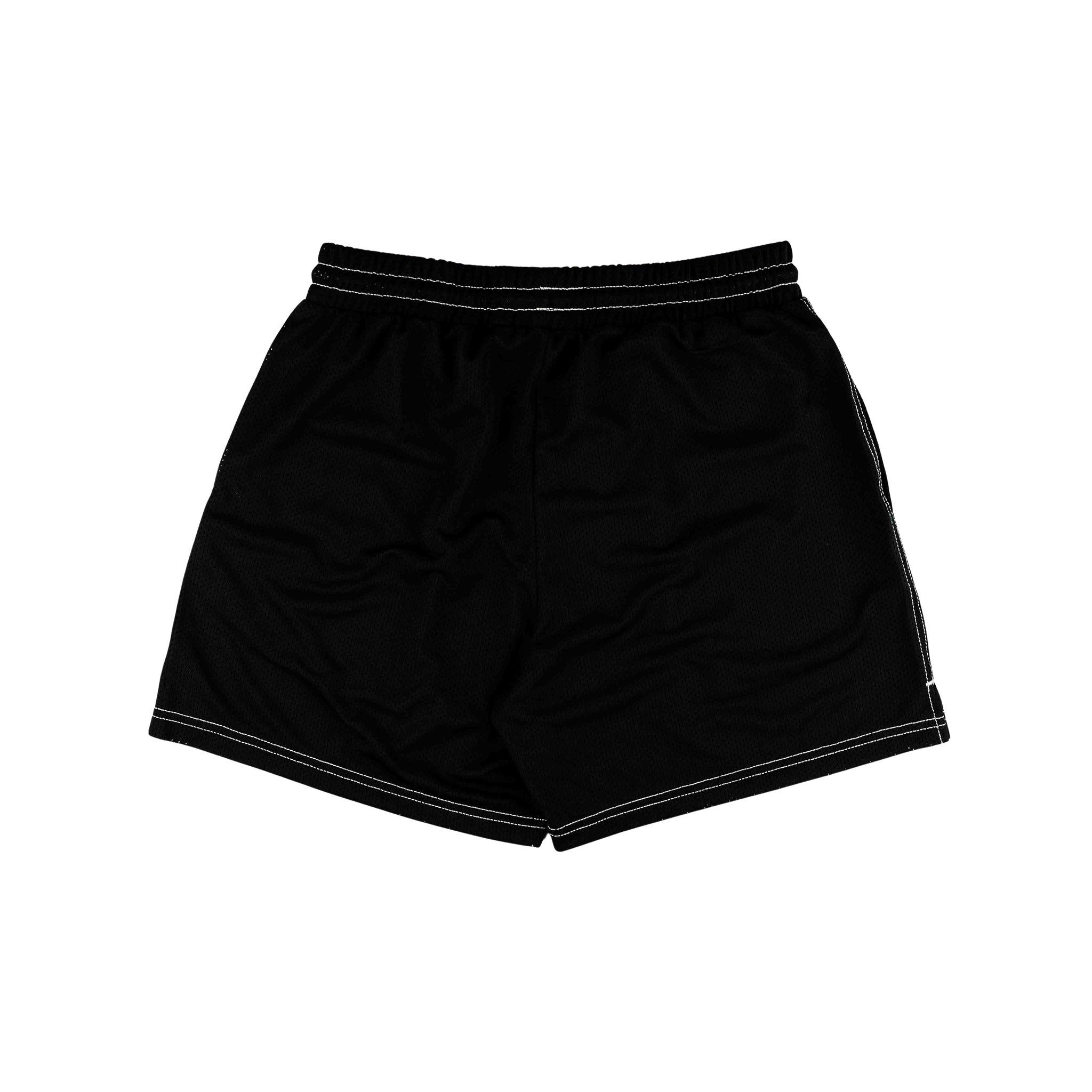 Common Hype Black Contrast Stitching Mesh Short Star Logo