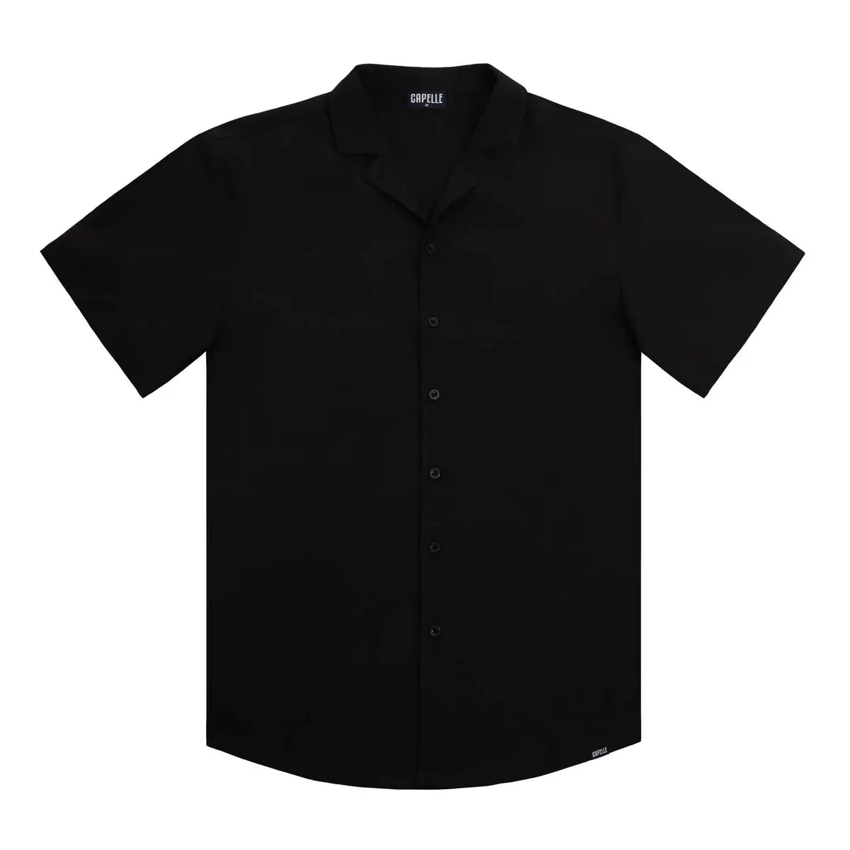 Men’s Short Sleeve Tailored Fit Button-Down Shirt – Black Onyx