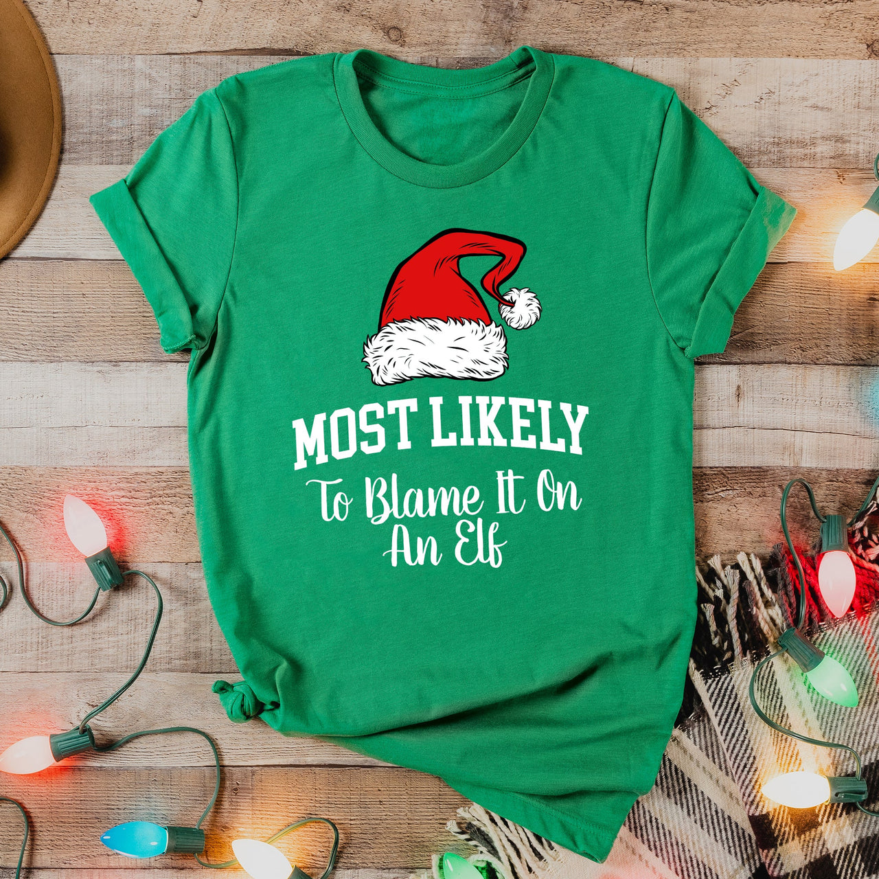 Most Likely To Christmas Family Holiday Memories And Cozy Gatherings Comfort Colors Tee