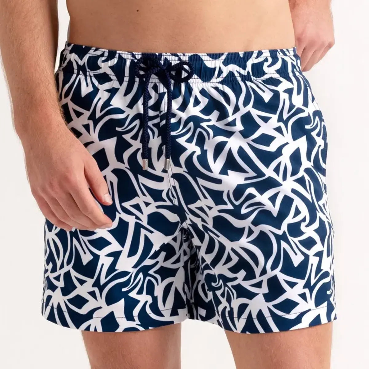 Men’s Premium Compression-Lined Hybrid Shorts – Blue Freedom