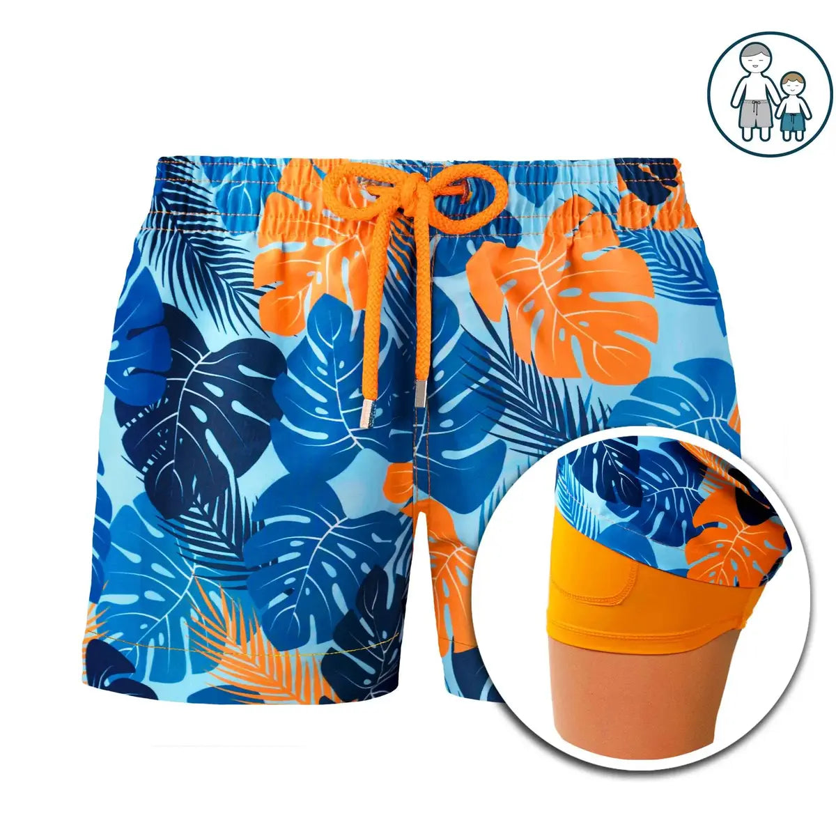 Boys Hybrid Swim & Play Shorts – Blue Jungle