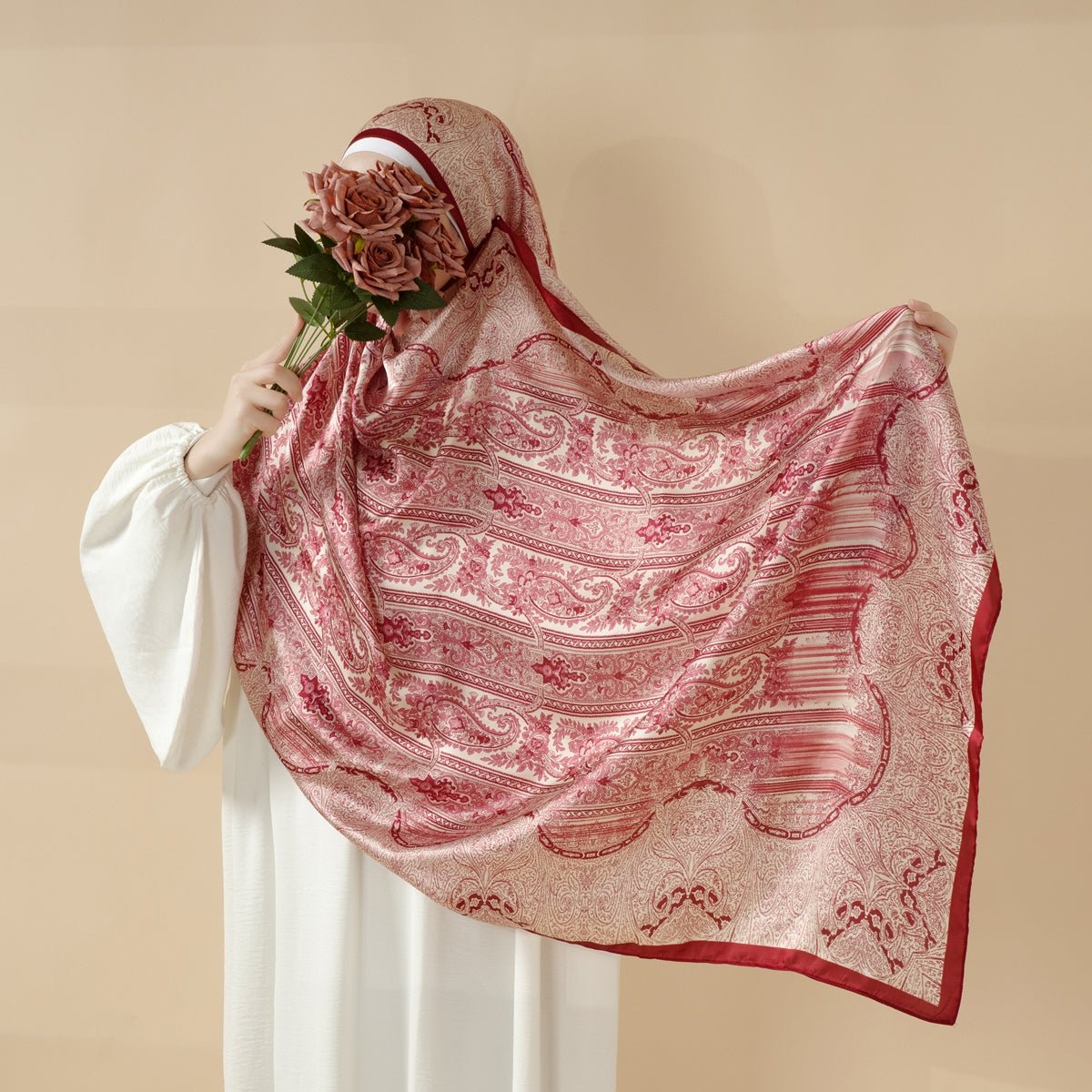 Bohemian Paisley Print Soft Scarf – Lightweight Long Shawl & Modest Hijab (MH106)
