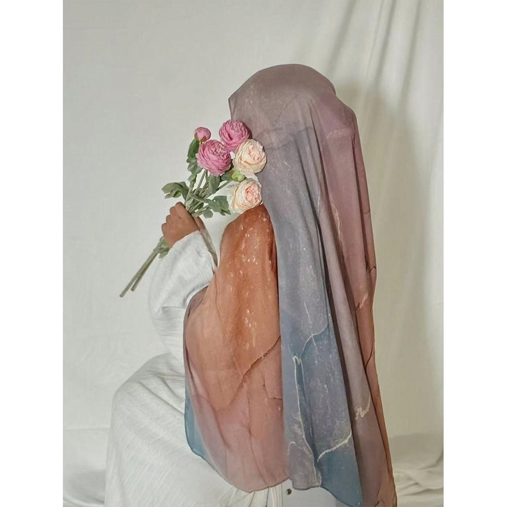 Bohemian Watercolor Marble Hijab(MH124)