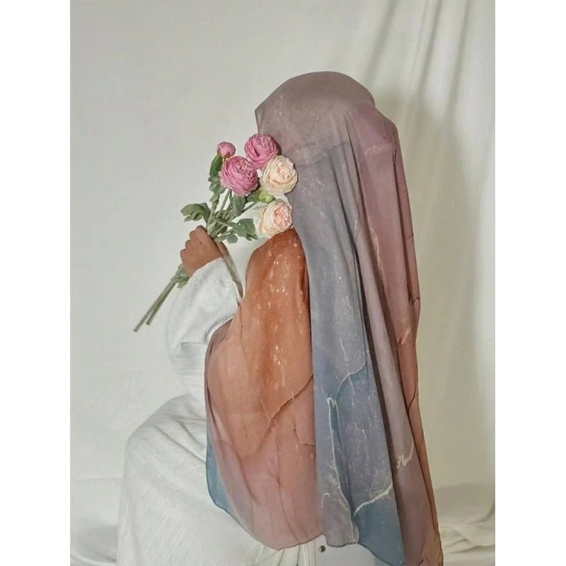 Bohemian Watercolor Marble Hijab(MH124)