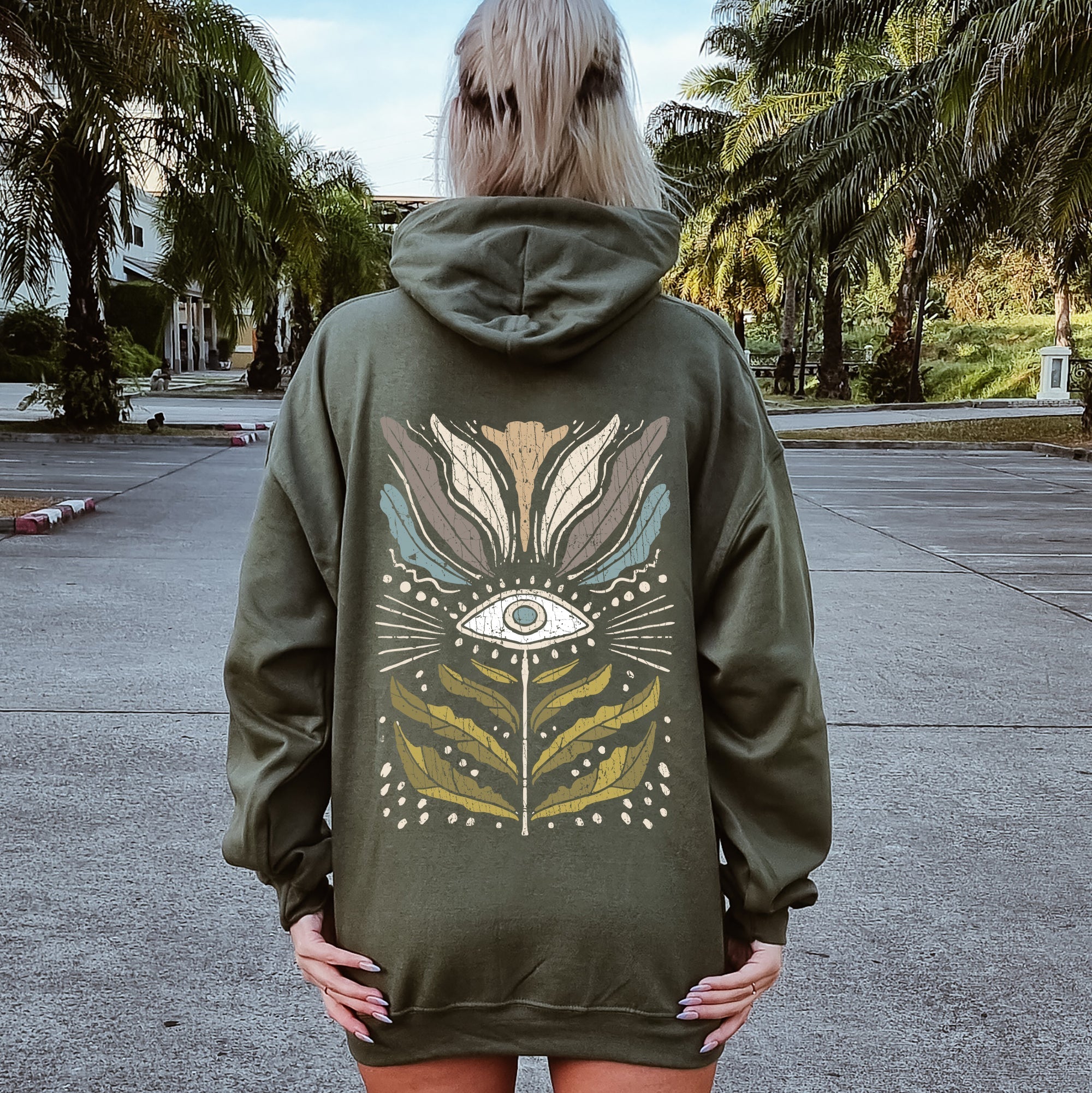 Mystical Floral Vintage Garden Mandala Dreamscape Ethereal Nightfall Edition Hoodie