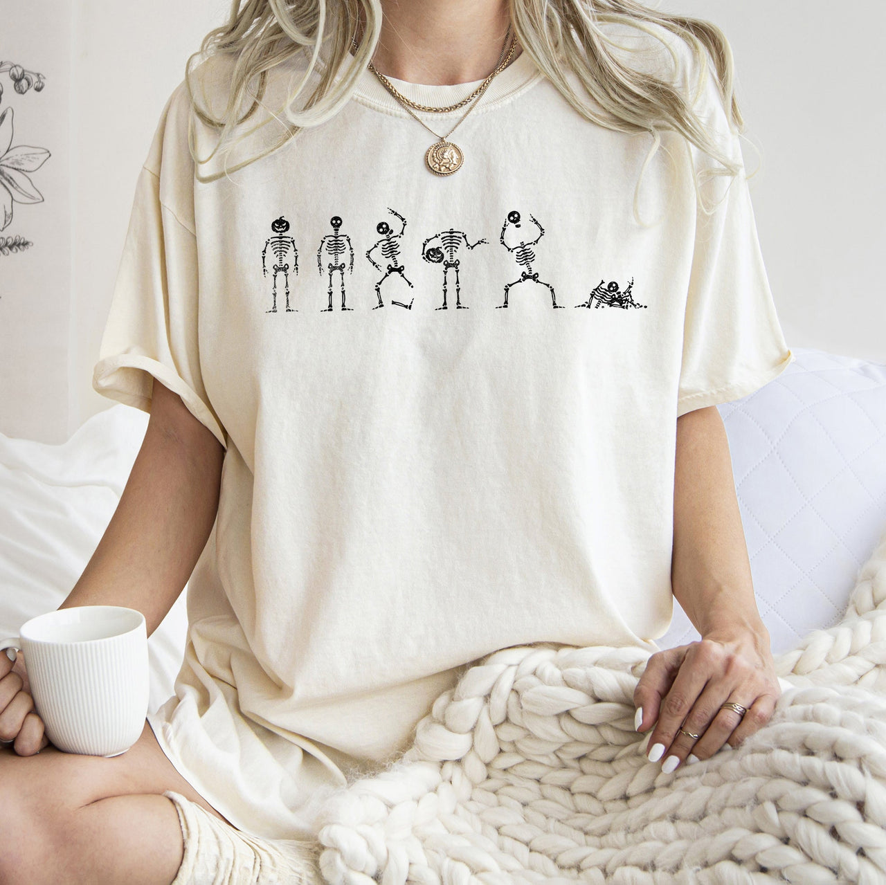 Six Dancing Skeletons Comfort Colors Tee