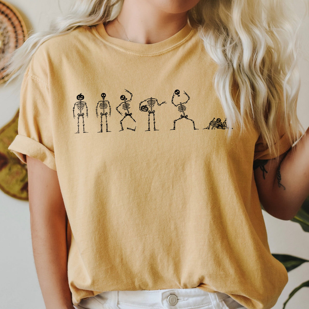 Six Dancing Skeletons Comfort Colors Tee