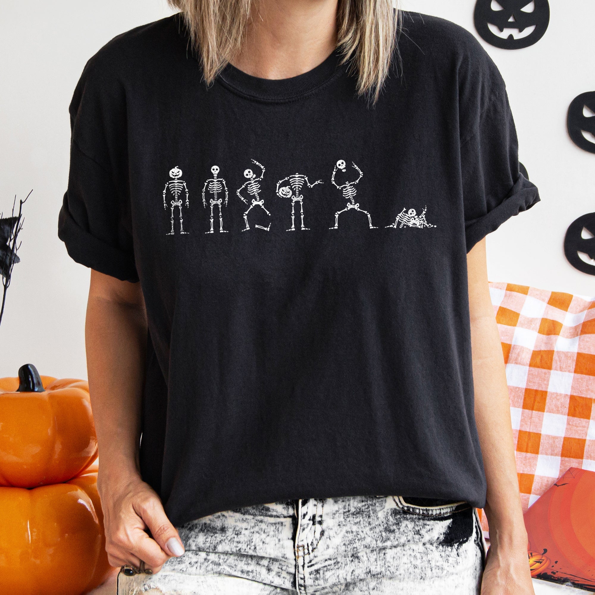 Six Dancing Skeletons Comfort Colors Tee