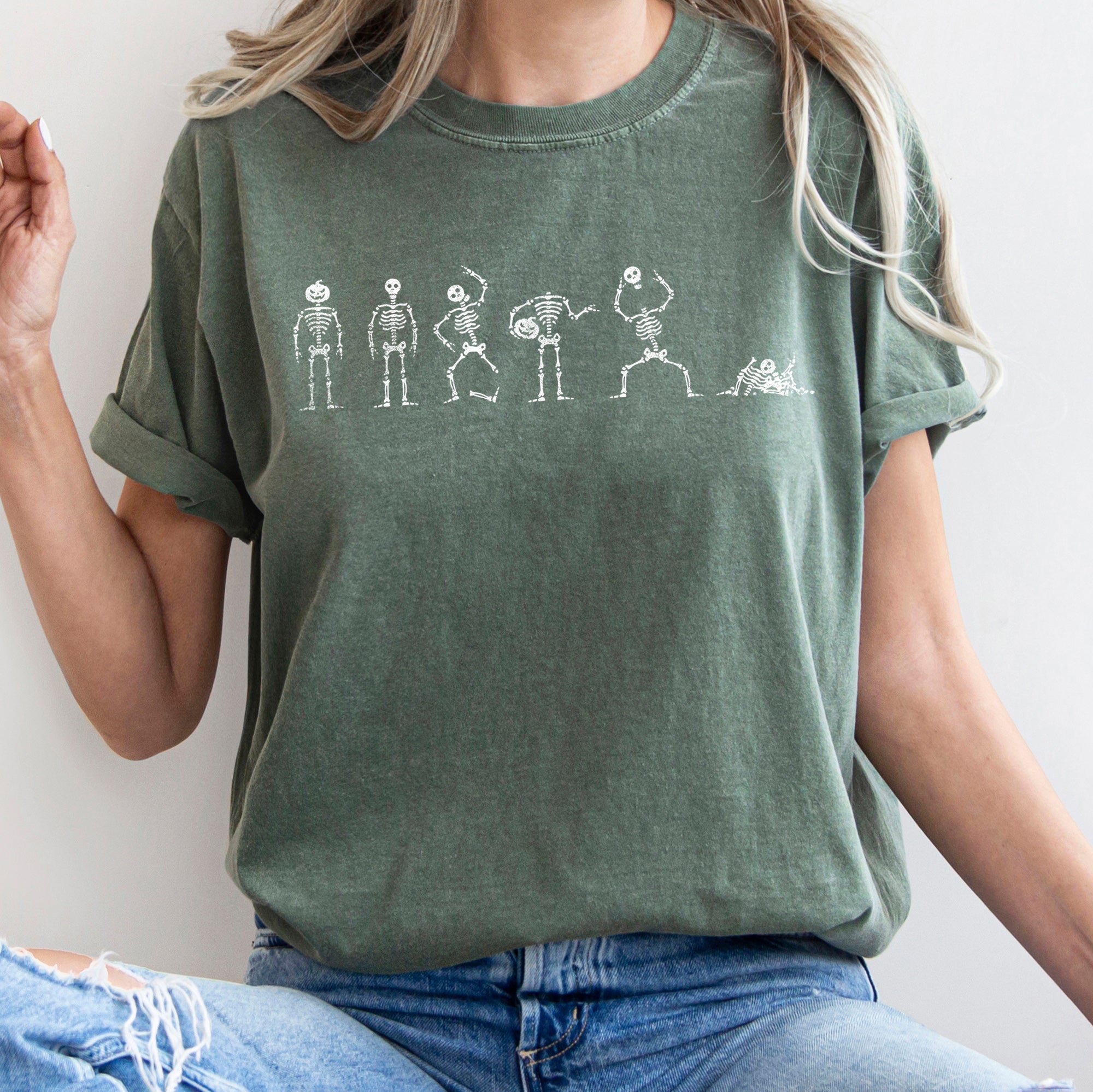 Six Dancing Skeletons Comfort Colors Tee