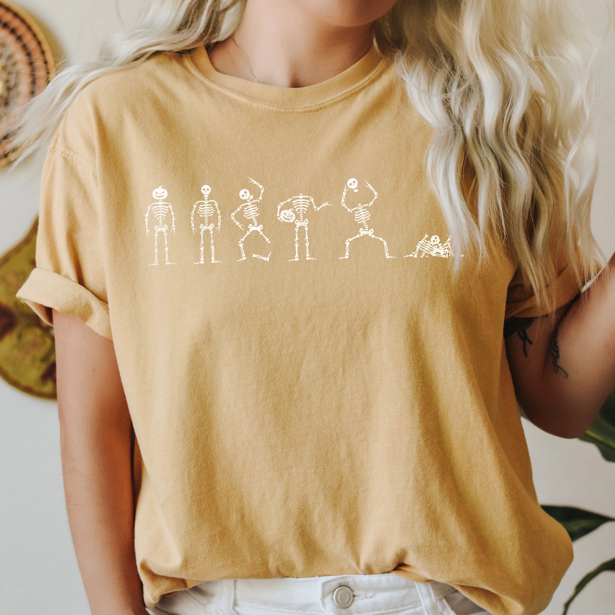 Six Dancing Skeletons Comfort Colors Tee