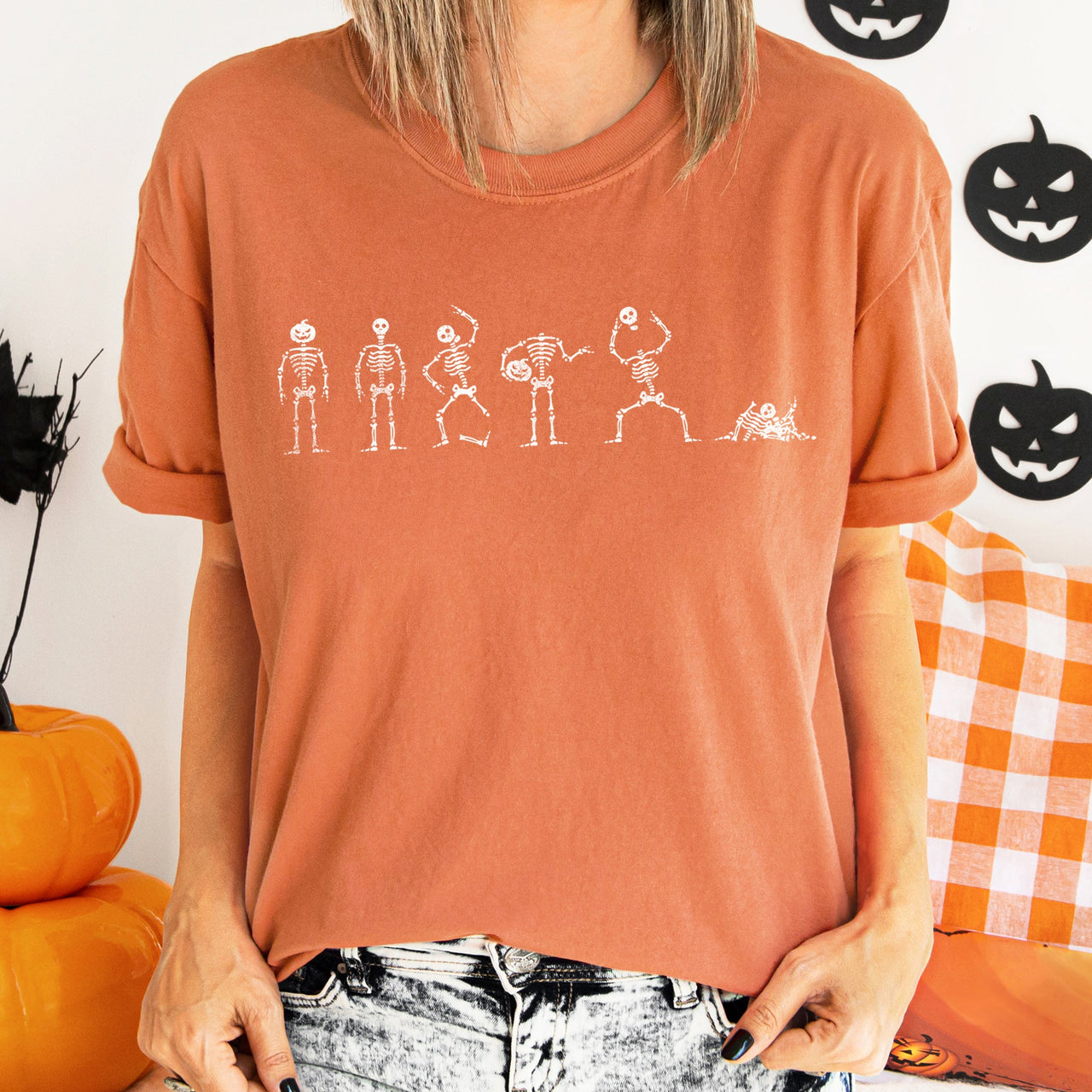Six Dancing Skeletons Comfort Colors Tee