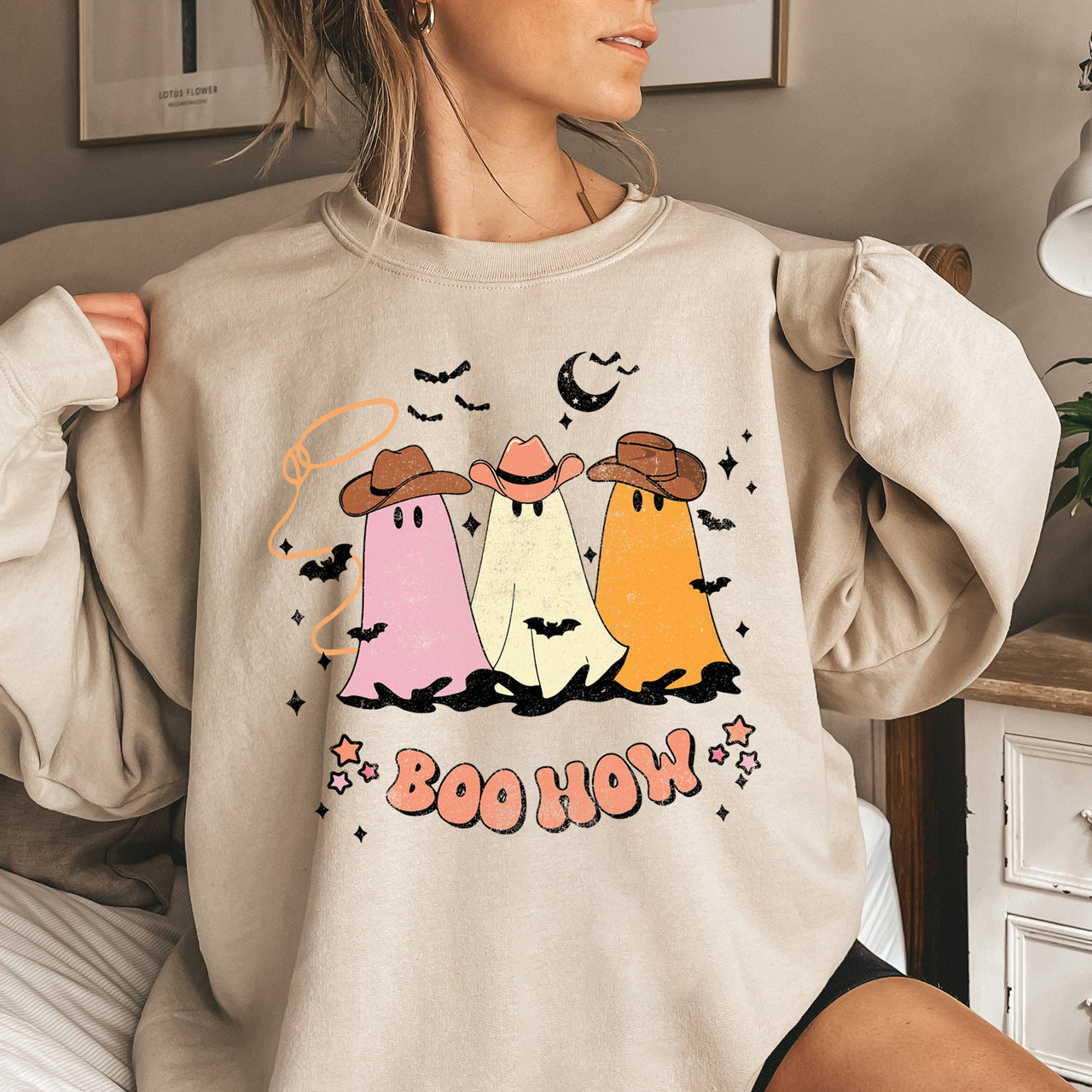 Boo How Ghosts Halloween Spooktacular Cozy Night In Edition Ultra Premium Sweatshirt