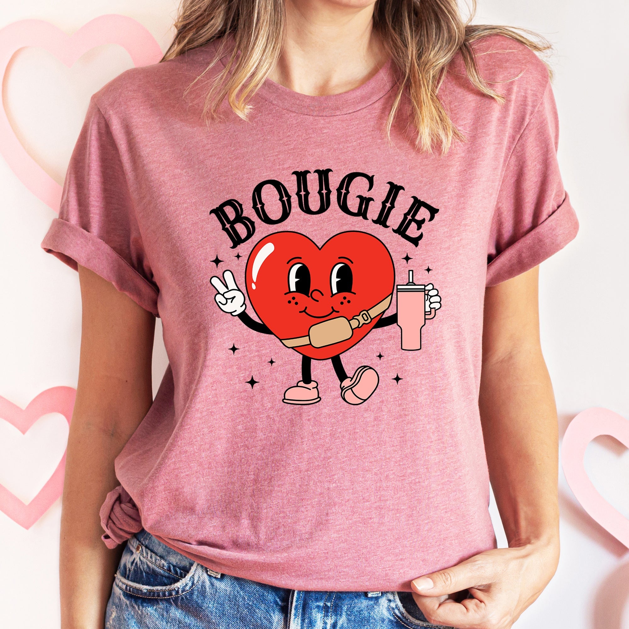 Bougie Heart Boujee Valentine's Day Edition Ultra Soft Comfort Fit Limited Graphic Tee