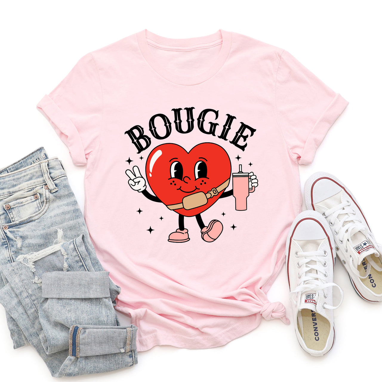 Bougie Heart Boujee Valentine's Day Edition Ultra Soft Comfort Fit Limited Graphic Tee