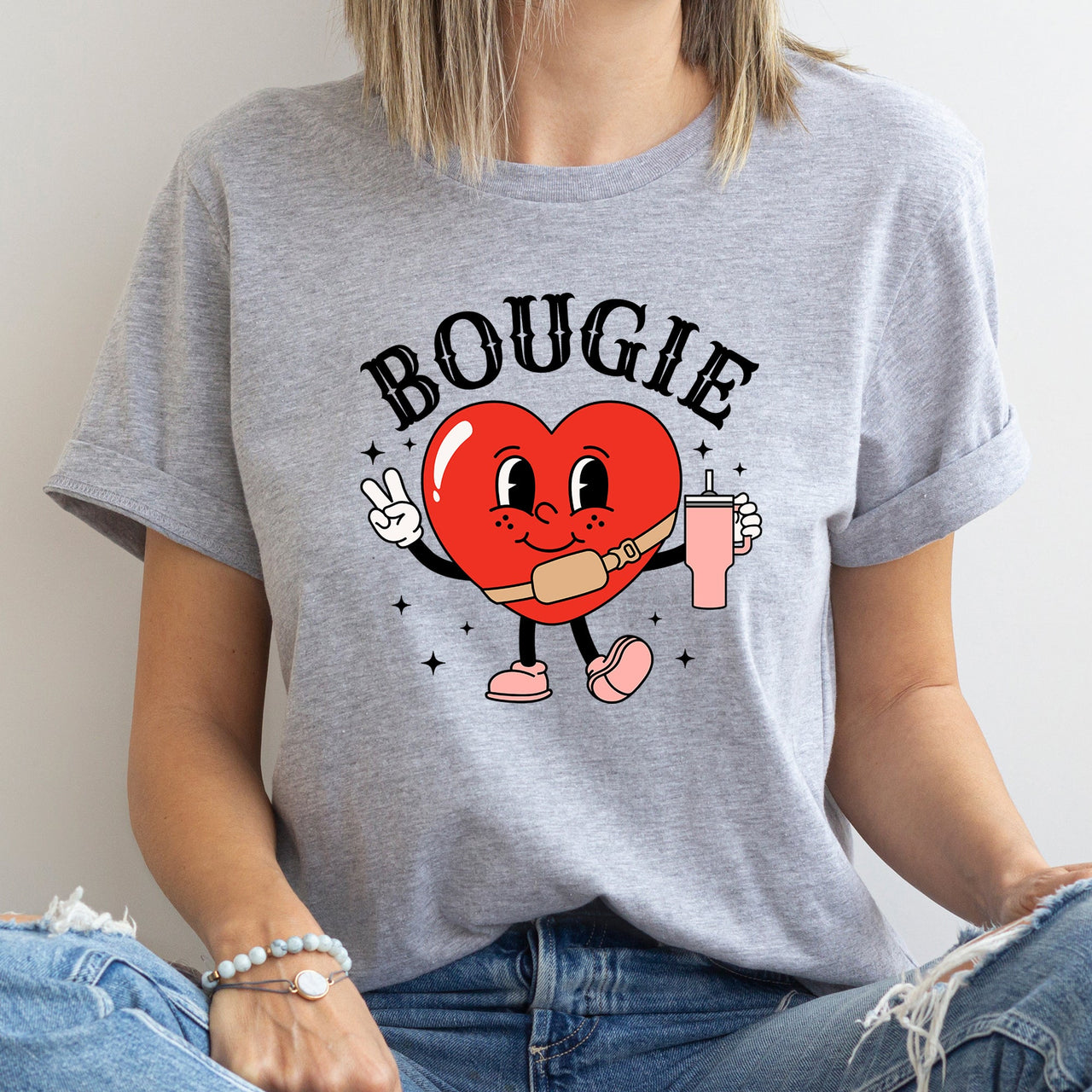 Bougie Heart Boujee Valentine's Day Edition Ultra Soft Comfort Fit Limited Graphic Tee