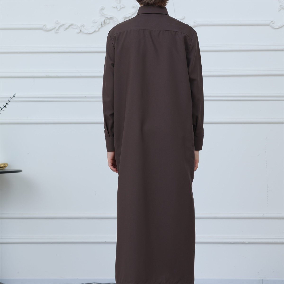Boys' Classic Thobe with Collar & Pockets(MKB024)
