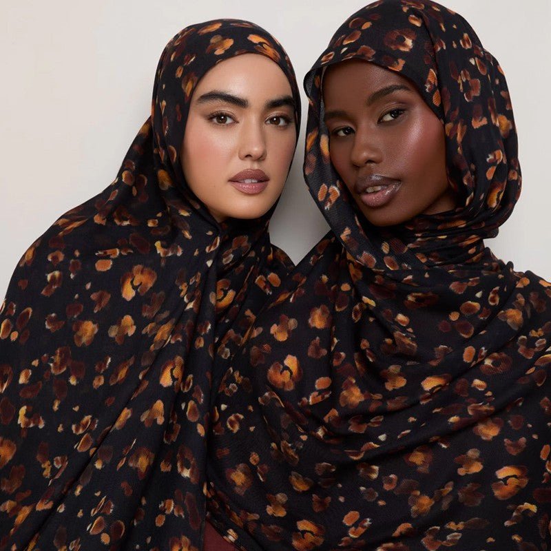 ‌Breathable Versatile Stylish Headscarf Floral-Print Hijab (MH177)