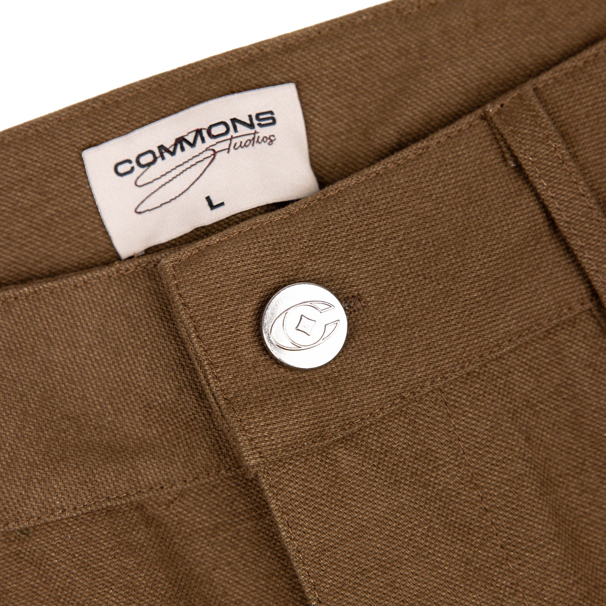 Commons Double Knee Canvas Short Brown