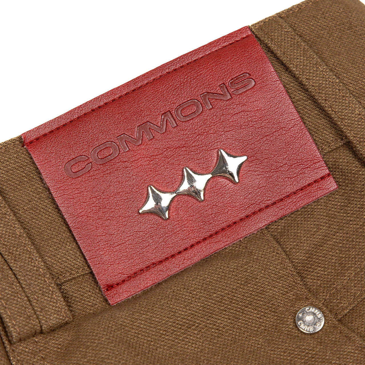 Commons Double Knee Canvas Short Brown