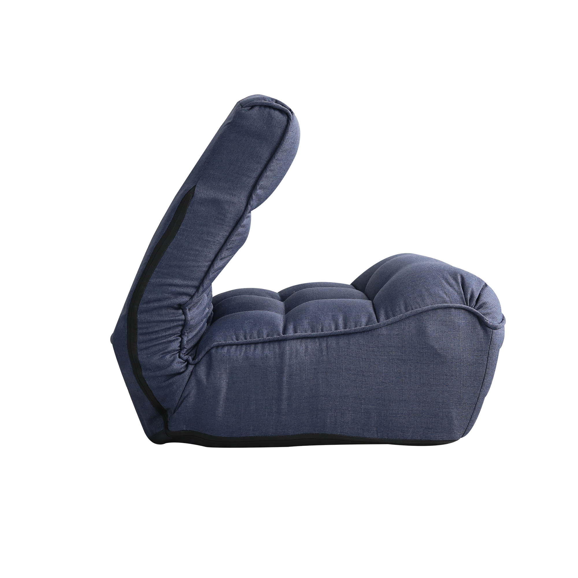 Single sofa reclining chair Japanese chair lazy sofa tatami balcony reclining chair leisure sofa adjustable chair,Navy
