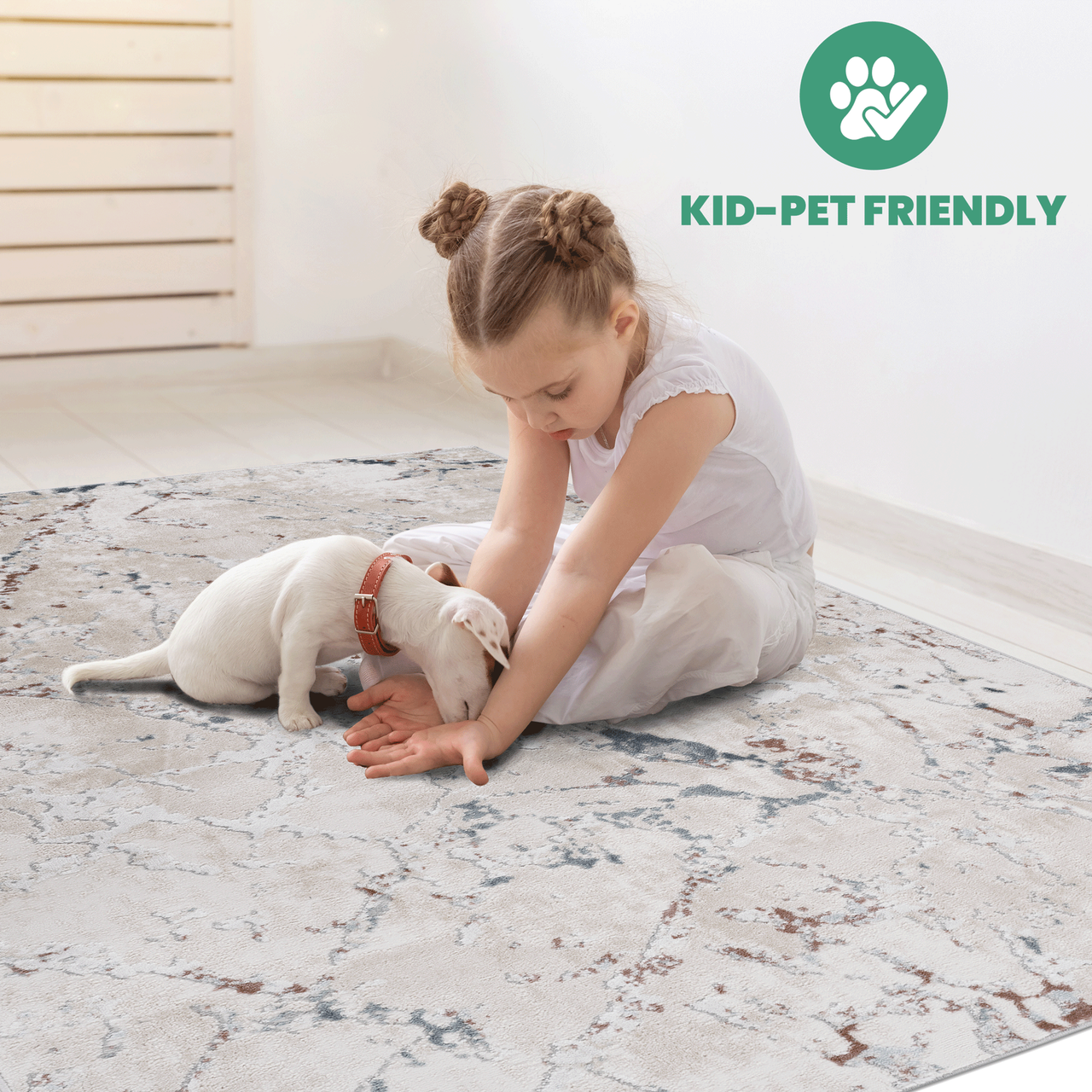 NAAR MARFI Collection 6X9 Multi / Contemporary Area Rug