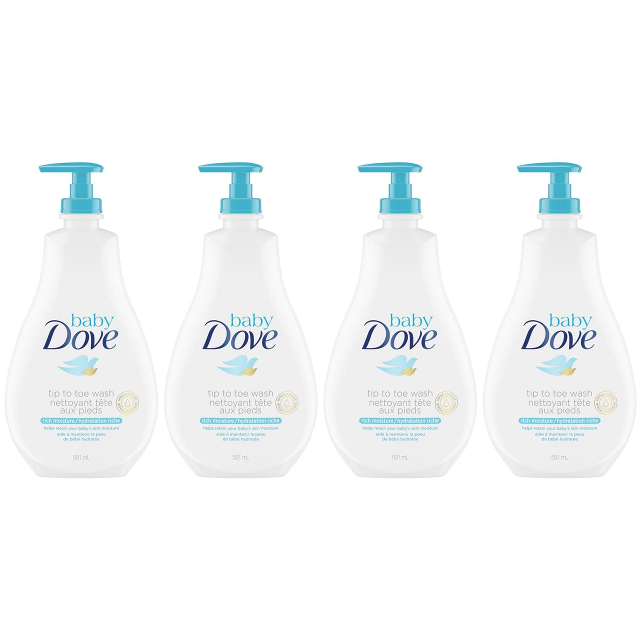 Baby Dove Tip To Toe Wash Rich Moisture - 13 oz Pack of 4