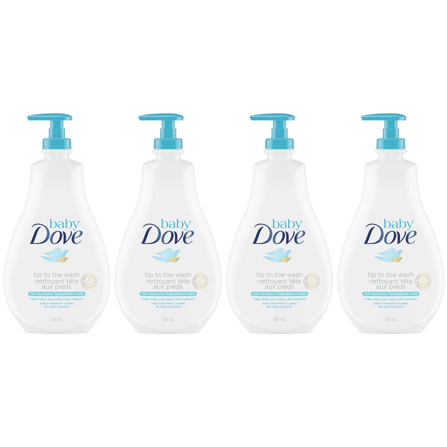 Baby Dove Tip To Toe Wash Rich Moisture - 13 oz Pack of 4