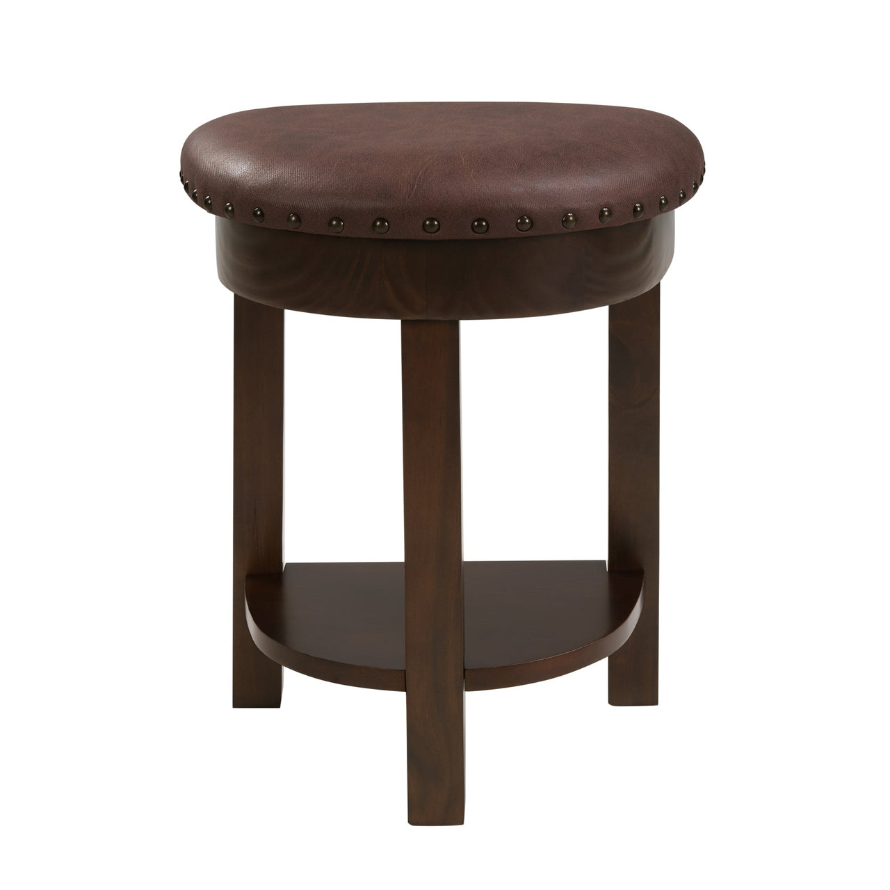 4 Piece Bar Table Set with3 PU Upholstered Bar Stools, Breakfast Table with 3 Padded Stools Solid Wood Counter Height Dining Table Set for Living Room, Dining Room.  Espresso