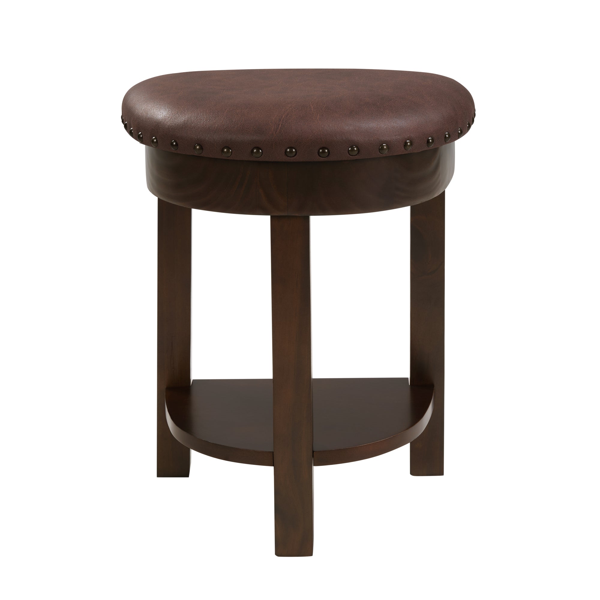 4 Piece Bar Table Set with3 PU Upholstered Bar Stools, Breakfast Table with 3 Padded Stools Solid Wood Counter Height Dining Table Set for Living Room, Dining Room.  Espresso