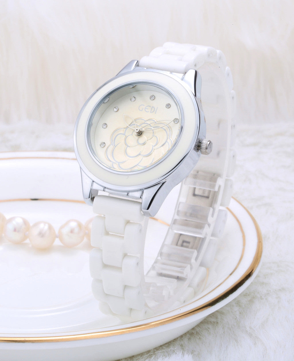 Trendy Fashion Waterproof Ladies Ceramic Watch (See size chart where applicable)