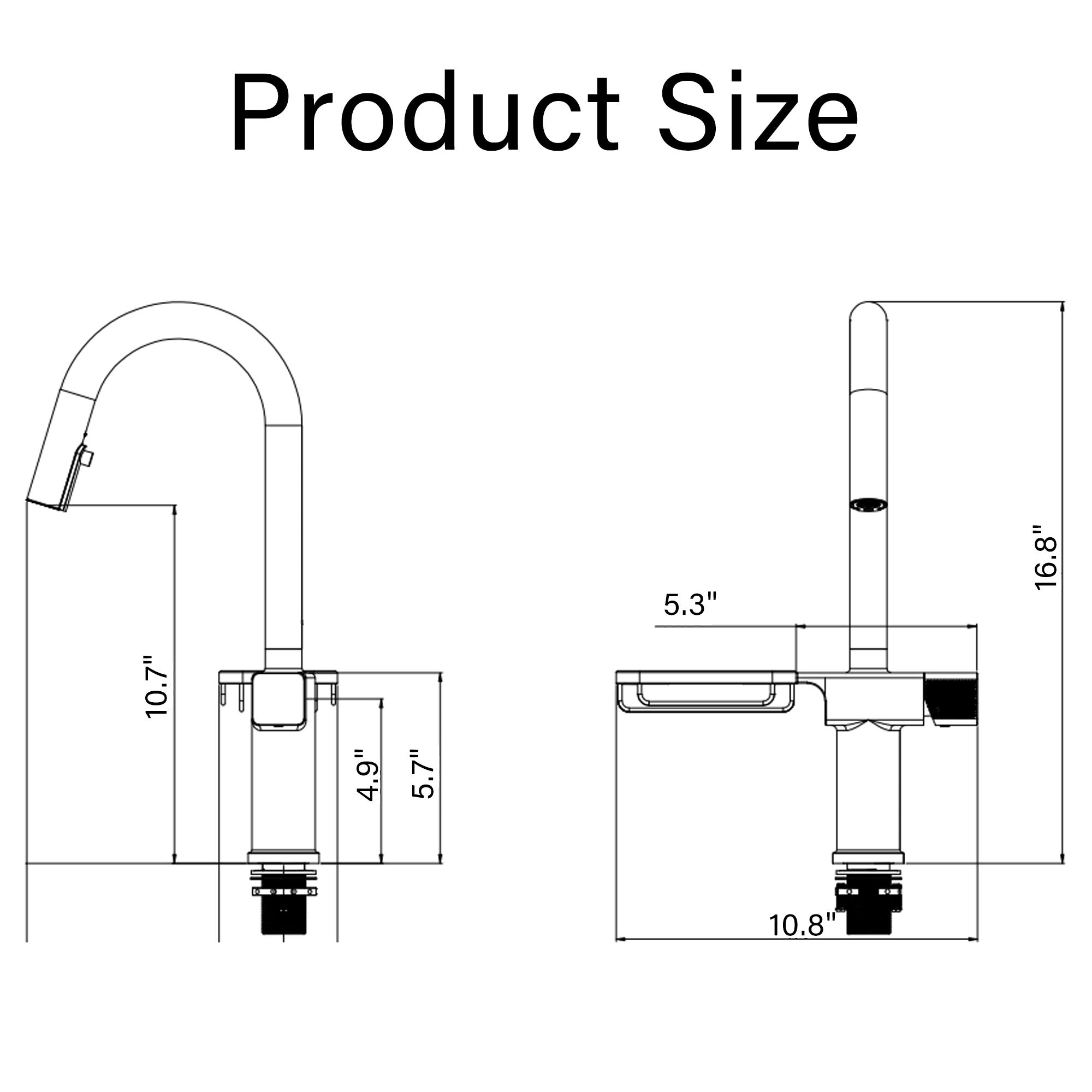 CINCOSKY High Arc Pull-Down Kitchen Faucet with Dual Function Sprayer in Brushed Gold Stainless Steel