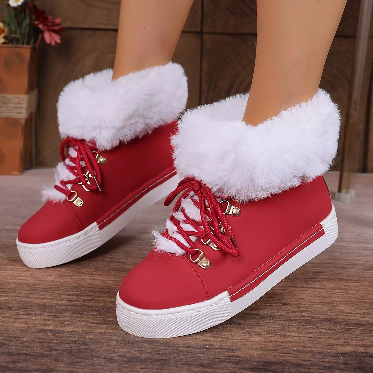 Round Toe Platform Boots