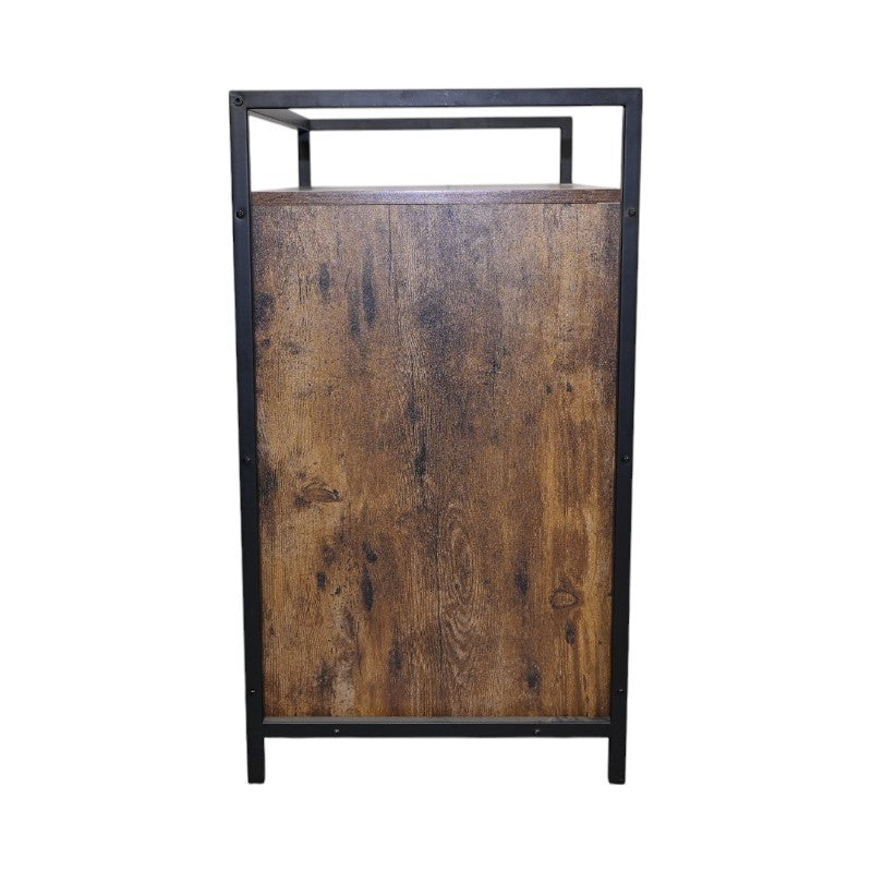 Rustic Brown Wooden Cat Litter Box Enclosure, Spacious Hidden Cat Litter Box with Scratching Mat Furniture for Bedroom, Bathroom, Living Room-31.9'x17.7'x31.4', 61 lbs