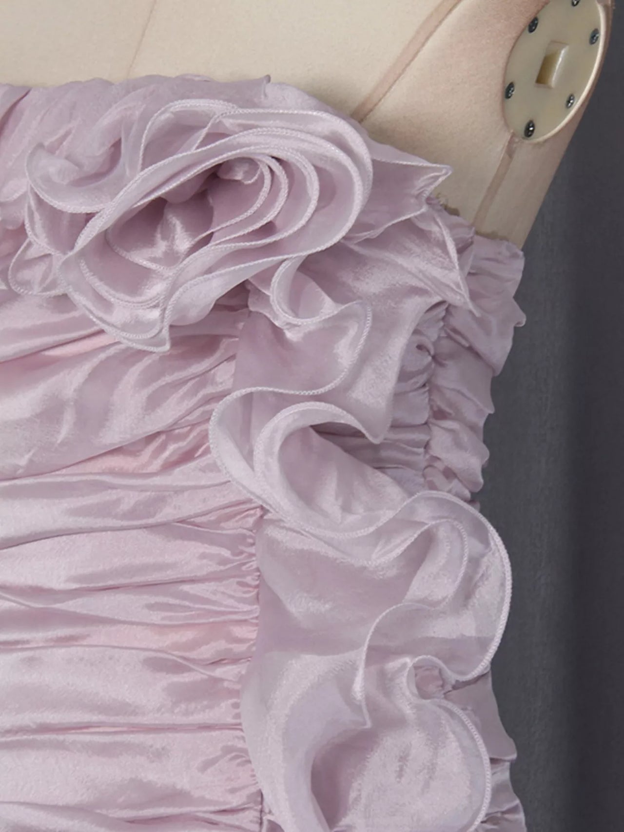 Ruffled High-Low Strapless Dress (See size chart where applicable)
