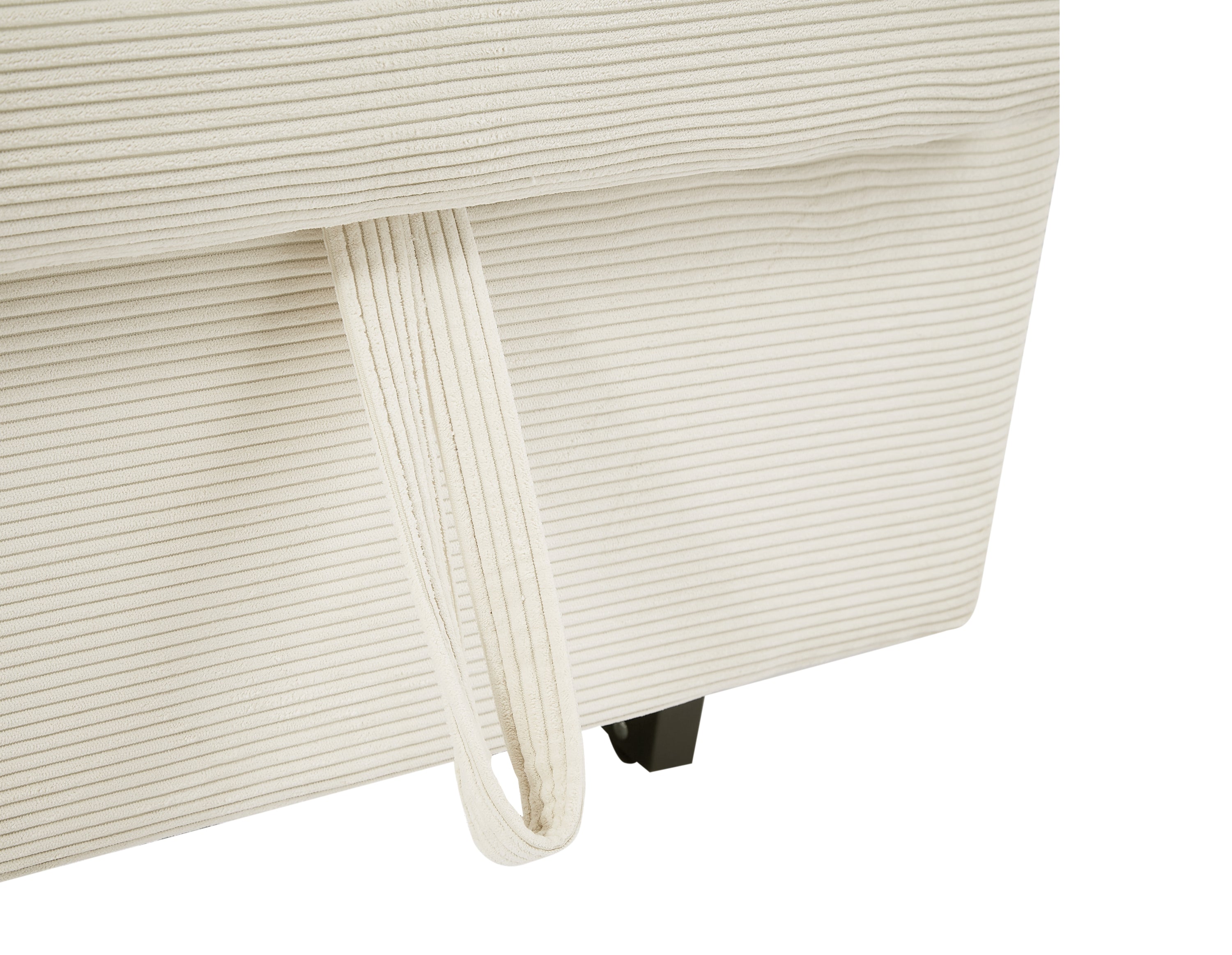 Modern Convertible Pull-out Sofa Bed with USB Ports and Pillows, Beige Corduroy, 57.48 inches