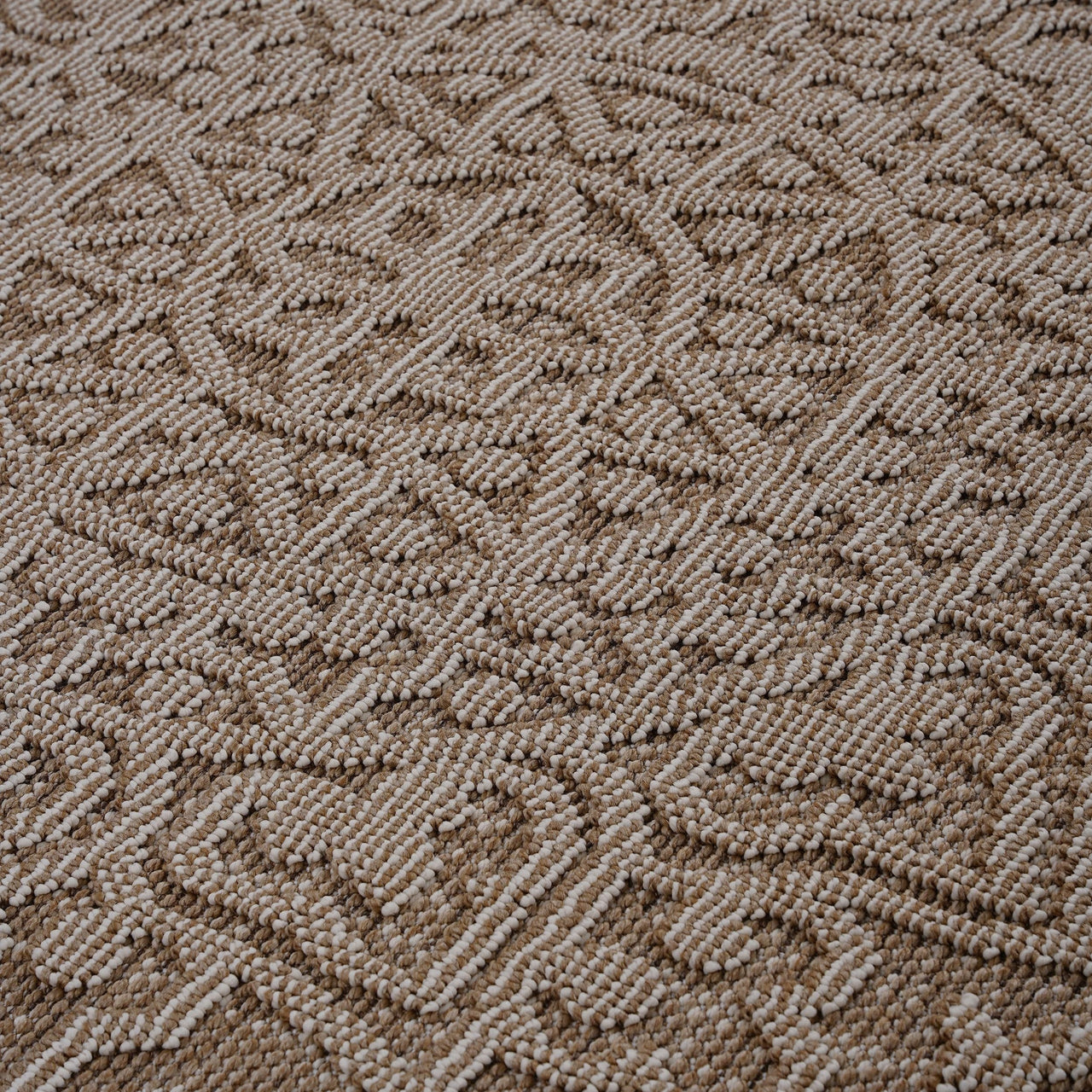 NAAR Guros Collection 4X6 Beige / Medallion Indoor / Outdoor Area Rug