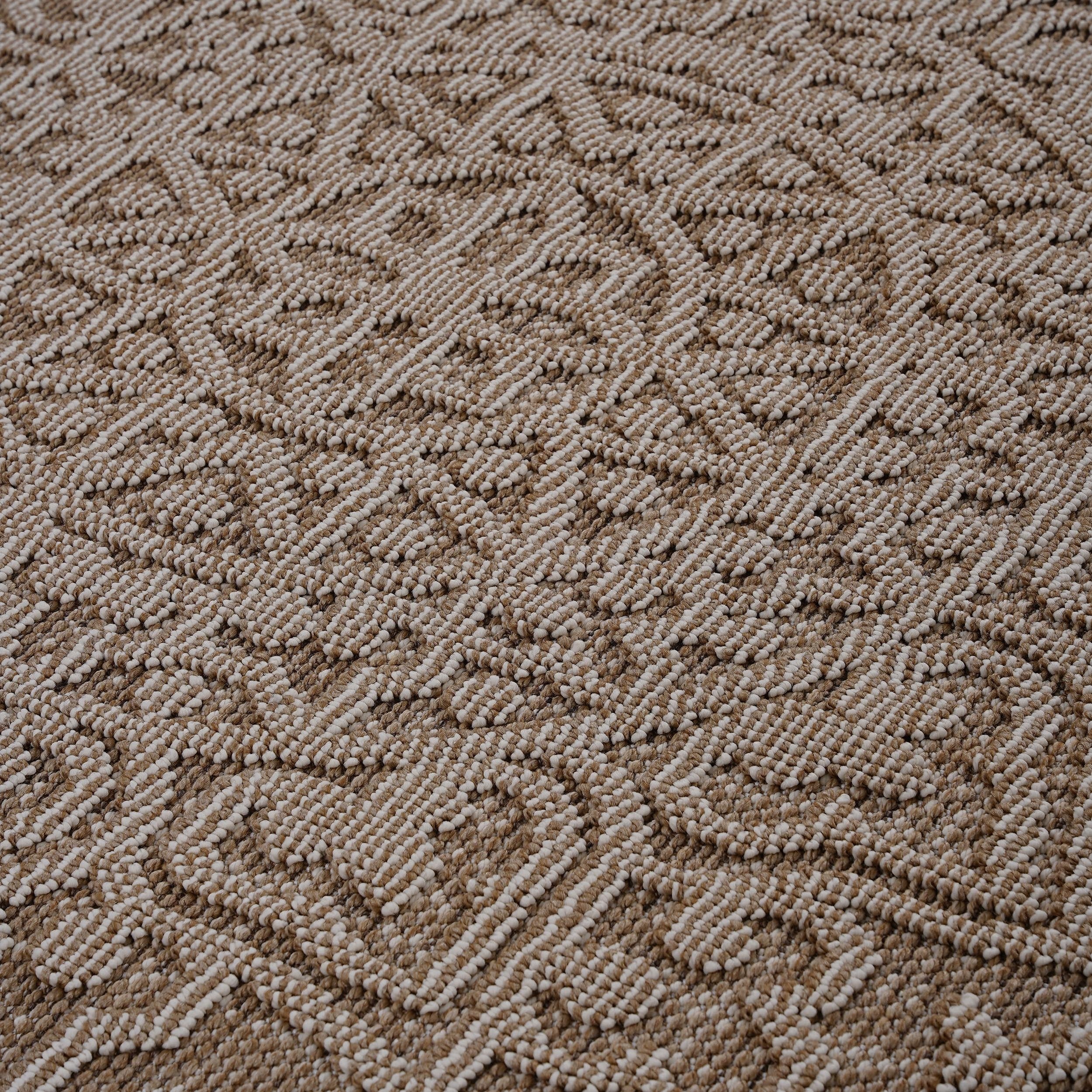 NAAR Guros Collection 4X6 Beige / Medallion Indoor / Outdoor Area Rug