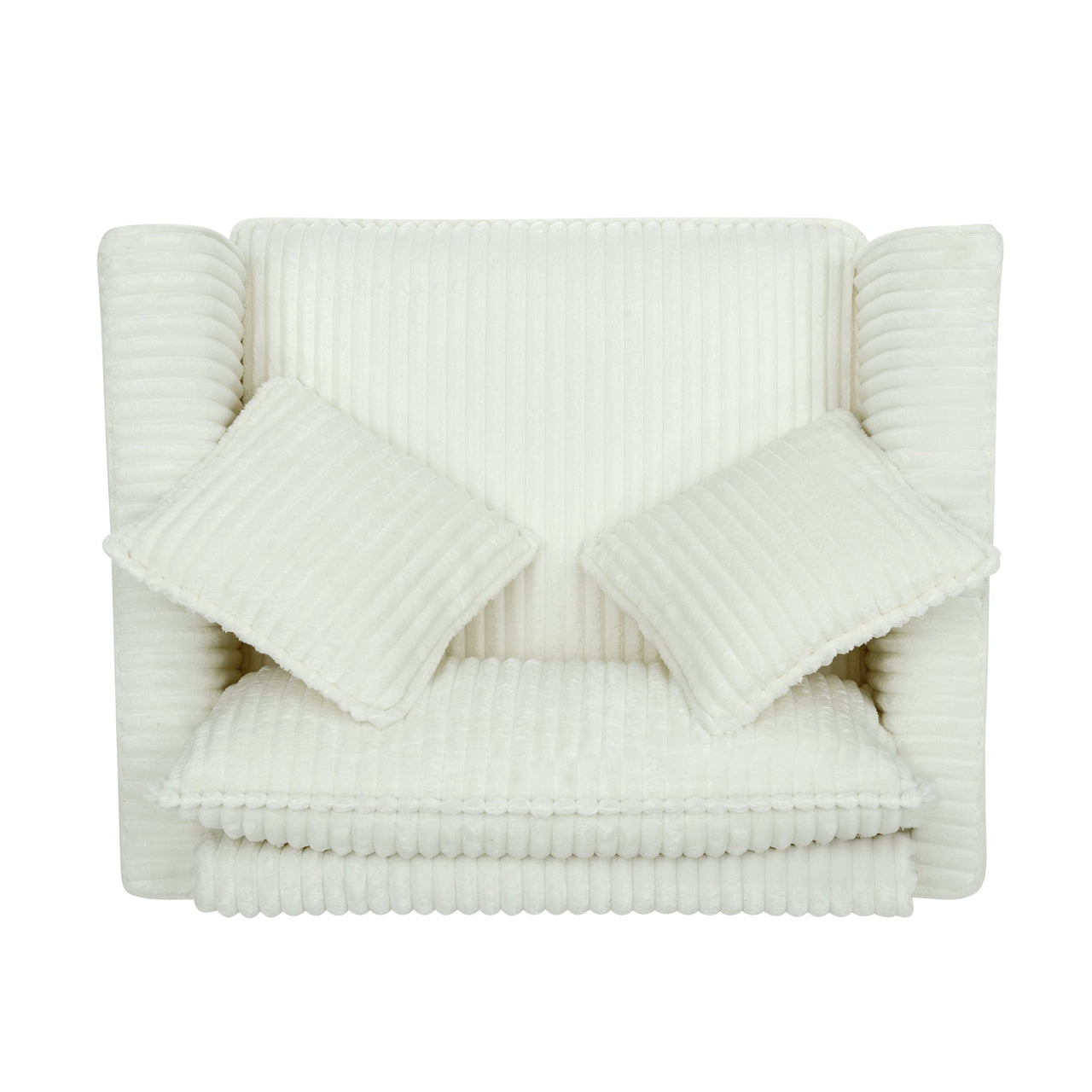 Lazy sofa chair, comfortable single-person sofa chair, with a backrest and soft seat cushion, having armrests on both sides, suitable for living room and bedroom - Beige