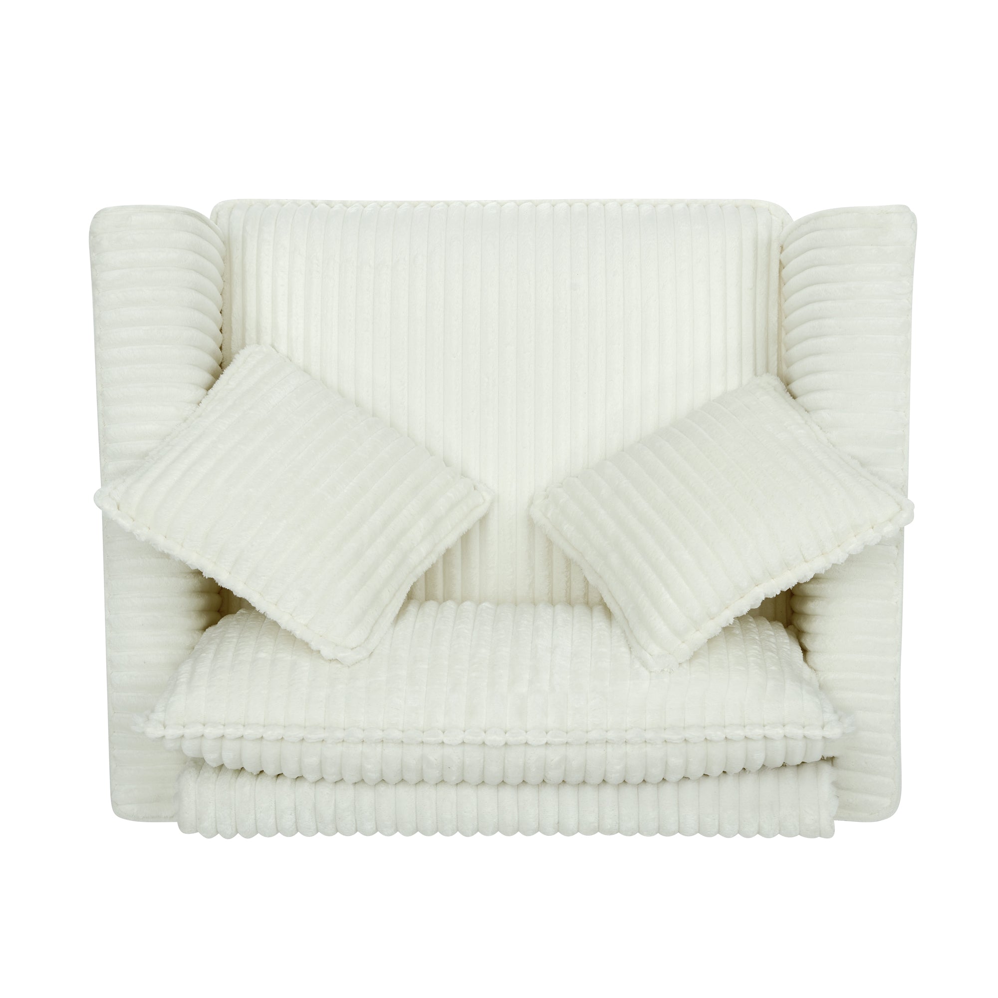 Lazy sofa chair, comfortable single-person sofa chair, with a backrest and soft seat cushion, having armrests on both sides, suitable for living room and bedroom - Beige