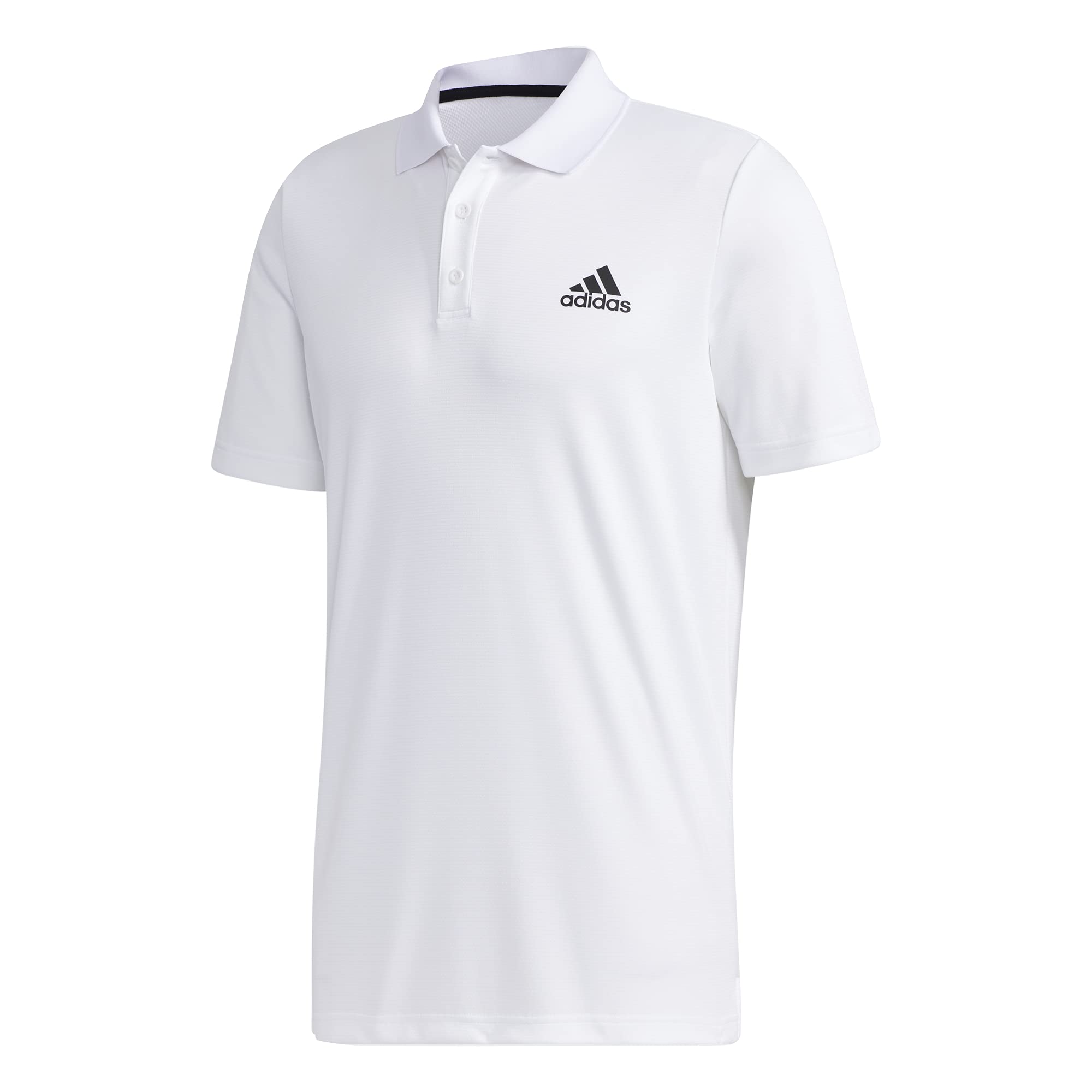 adidas Mens Designed 2 Move 3-Stripes Polo Shirt White/Black Small