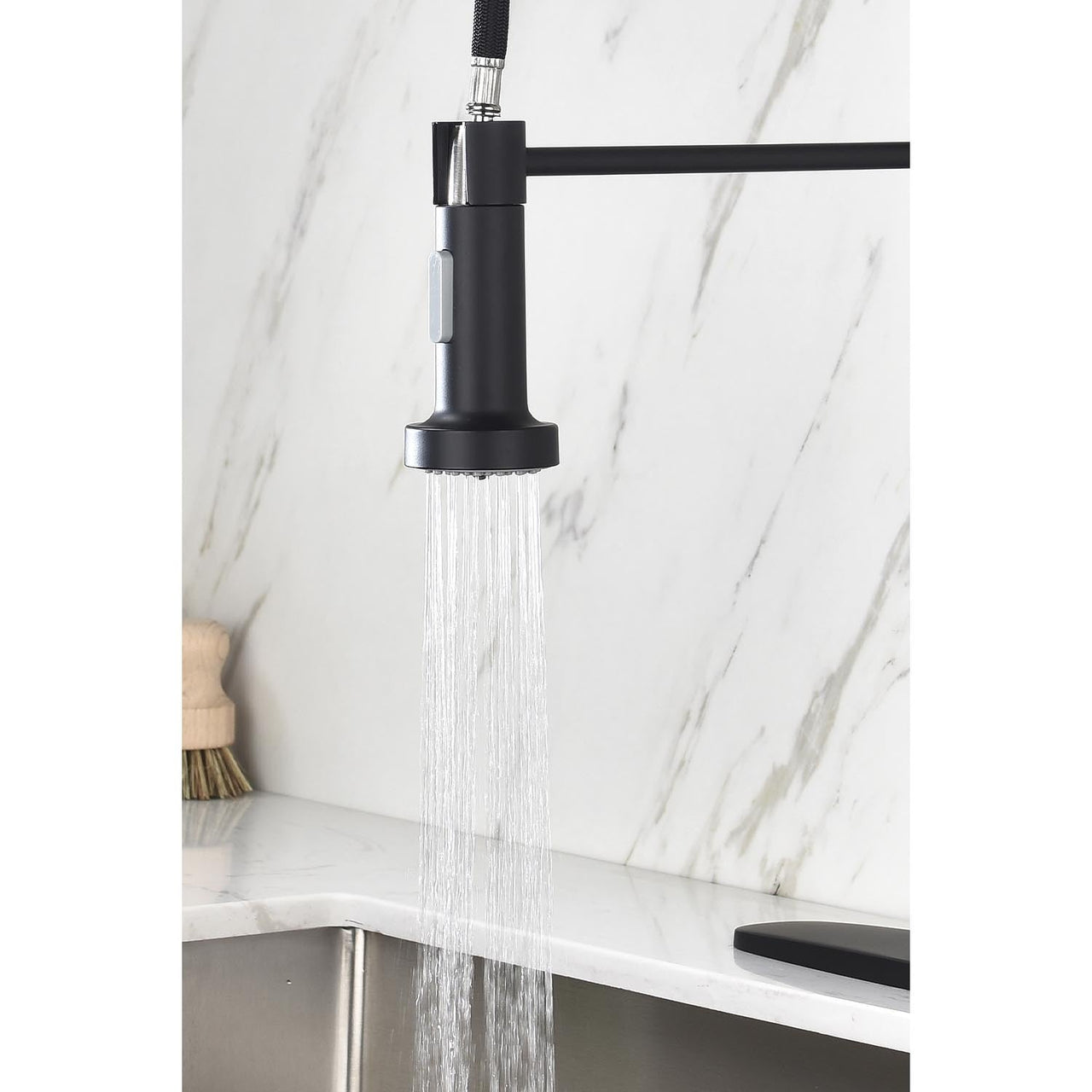 Pull down Single Handle Spring Kitchen Faucet