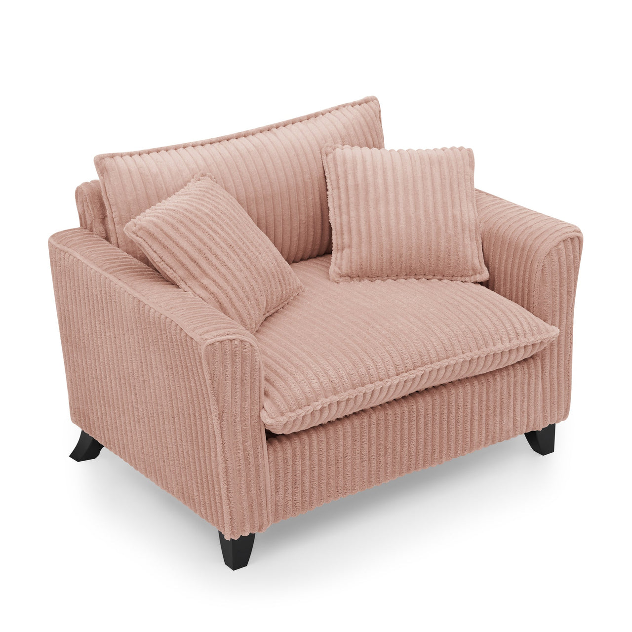 Lazy sofa chair, comfortable single-person sofa chair, with a backrest and soft seat cushion, having armrests on both sides, suitable for living room and bedroom - Pink