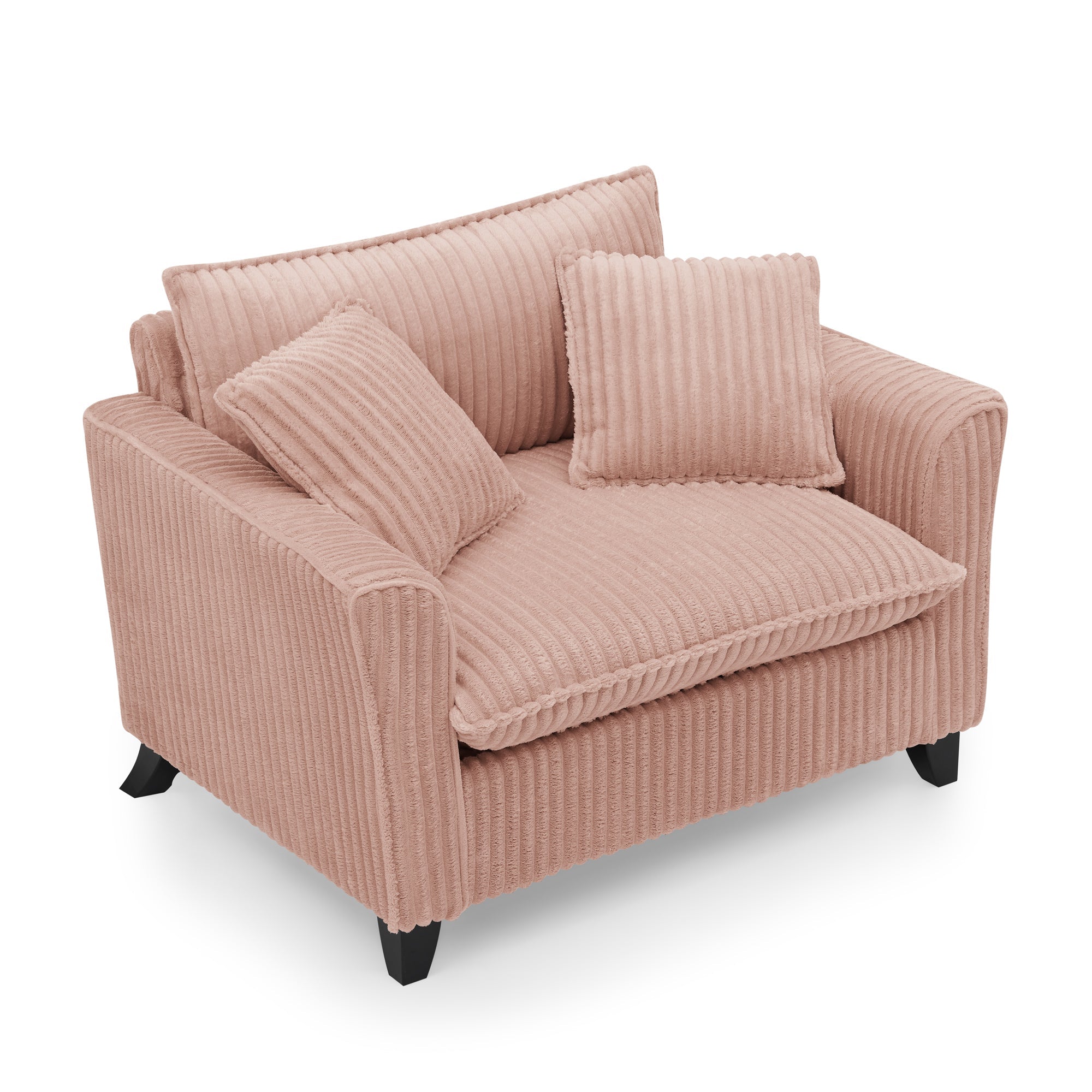 Lazy sofa chair, comfortable single-person sofa chair, with a backrest and soft seat cushion, having armrests on both sides, suitable for living room and bedroom - Pink