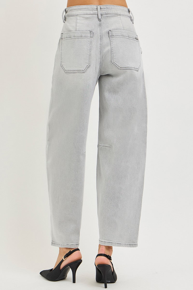 RISEN Slouchy Cropped Barrel Jeans
