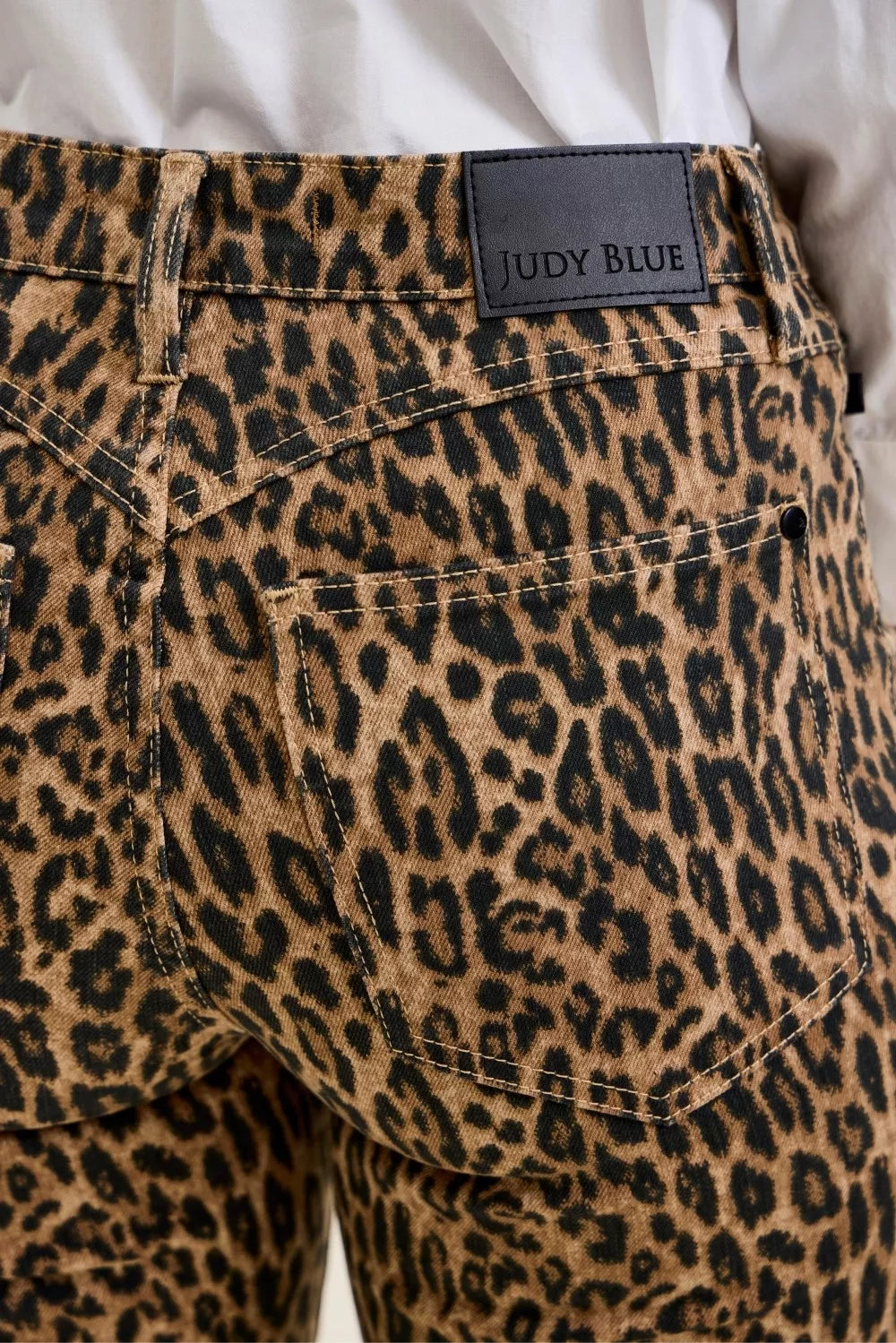Judy Blue Mr Jaqueline Flare Print Leopard Jeans