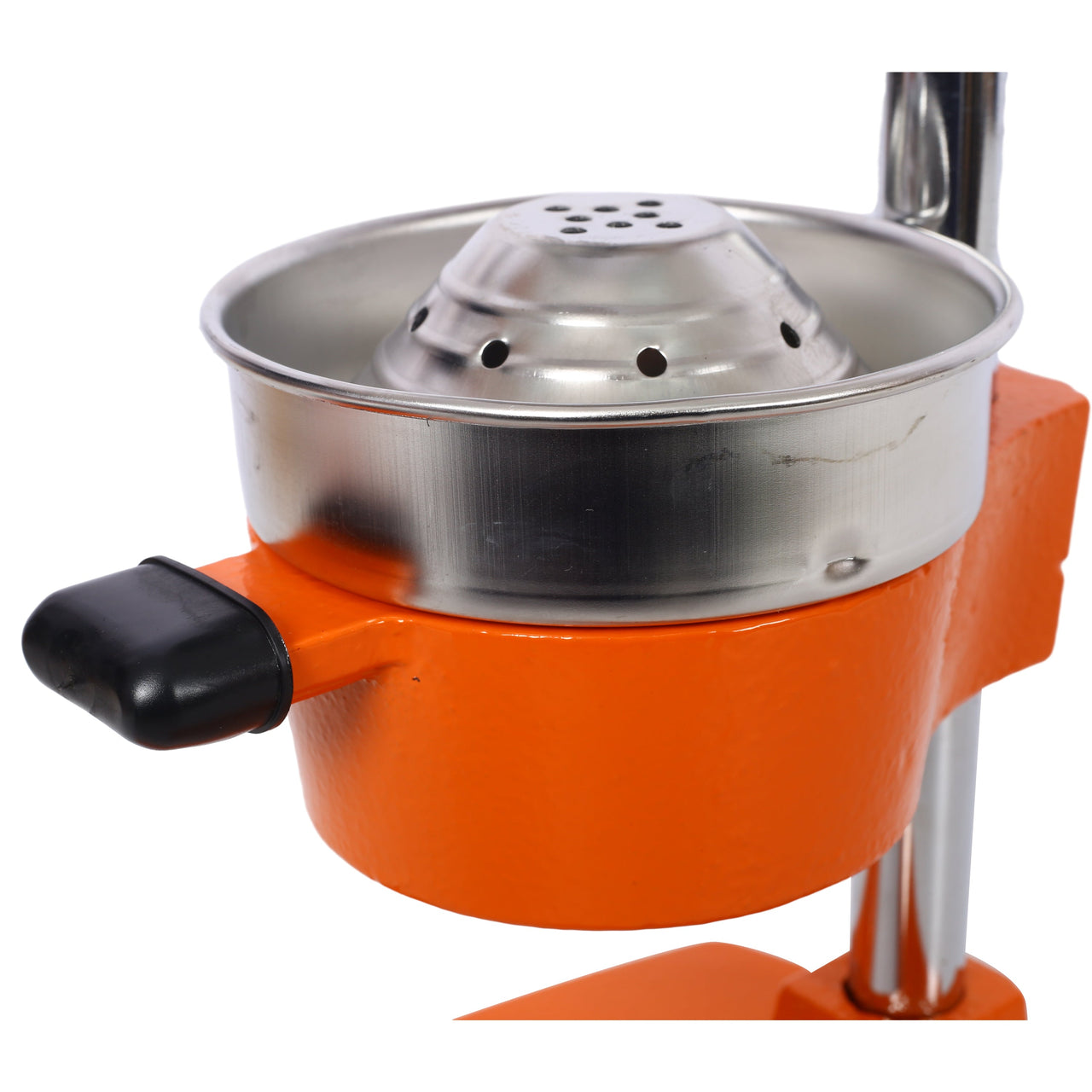 Cast Iron Citrus Juicer , Extra-Large Commercial Grade Manual Hand Press , Heavy Duty Countertop Squeezer for Fresh Orange Juice ,orange color